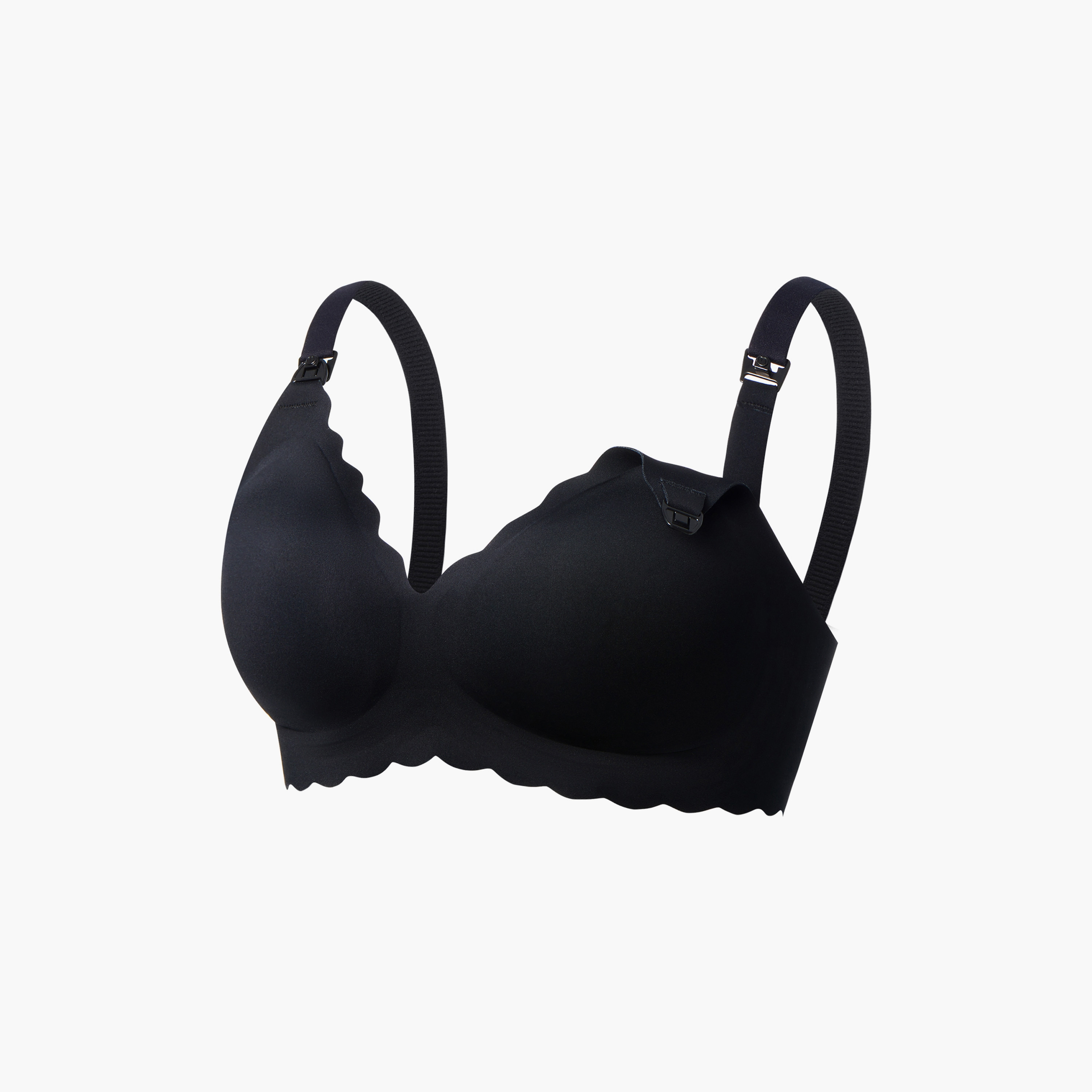 Momcozy Seamless Support Floral Nursing Bra - Black-baby-maternalcare-maternitywear-image-4