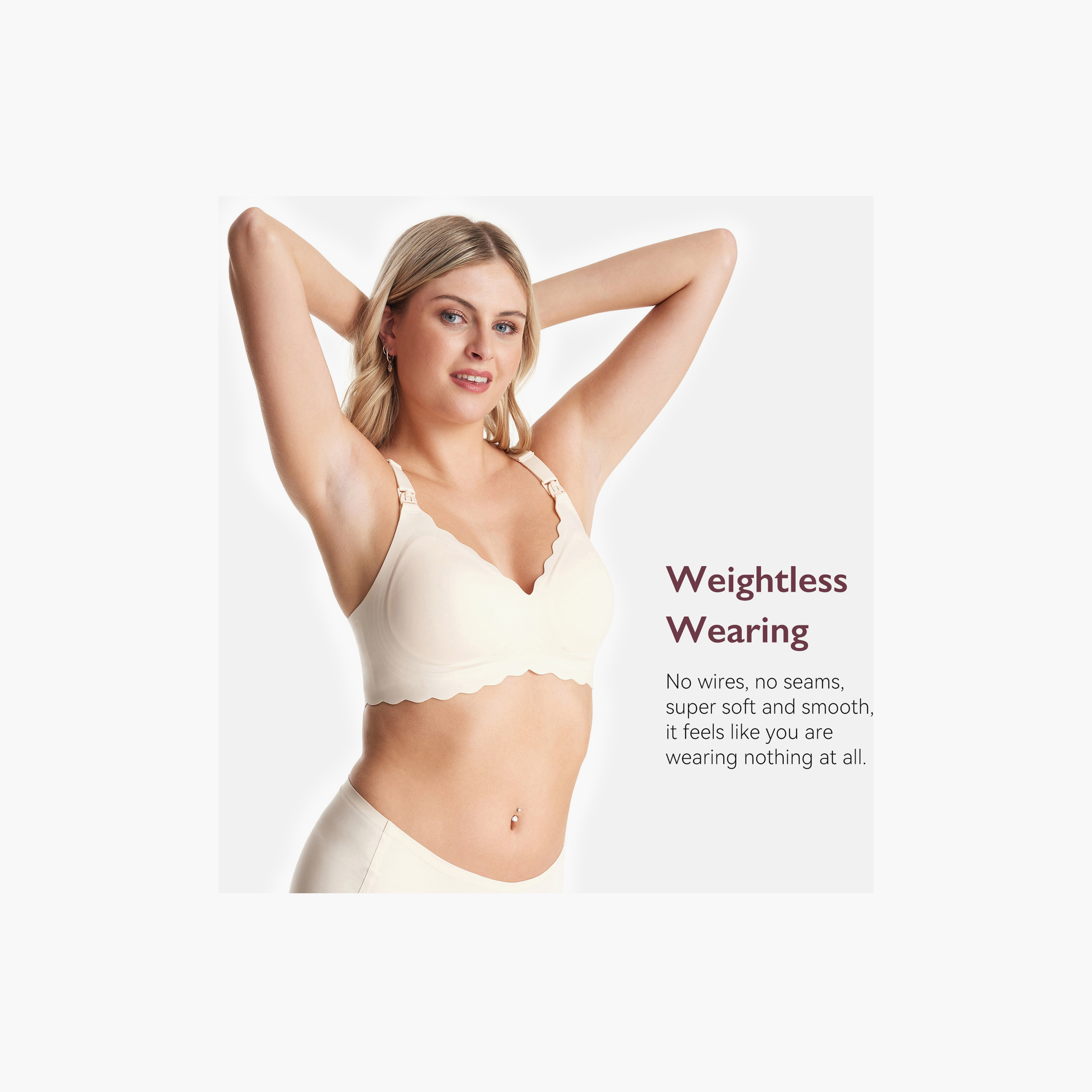 Momcozy Seamless Support Floral Nursing Bra - Cream-women-clothing-maternity-lingerie-bras-image-10