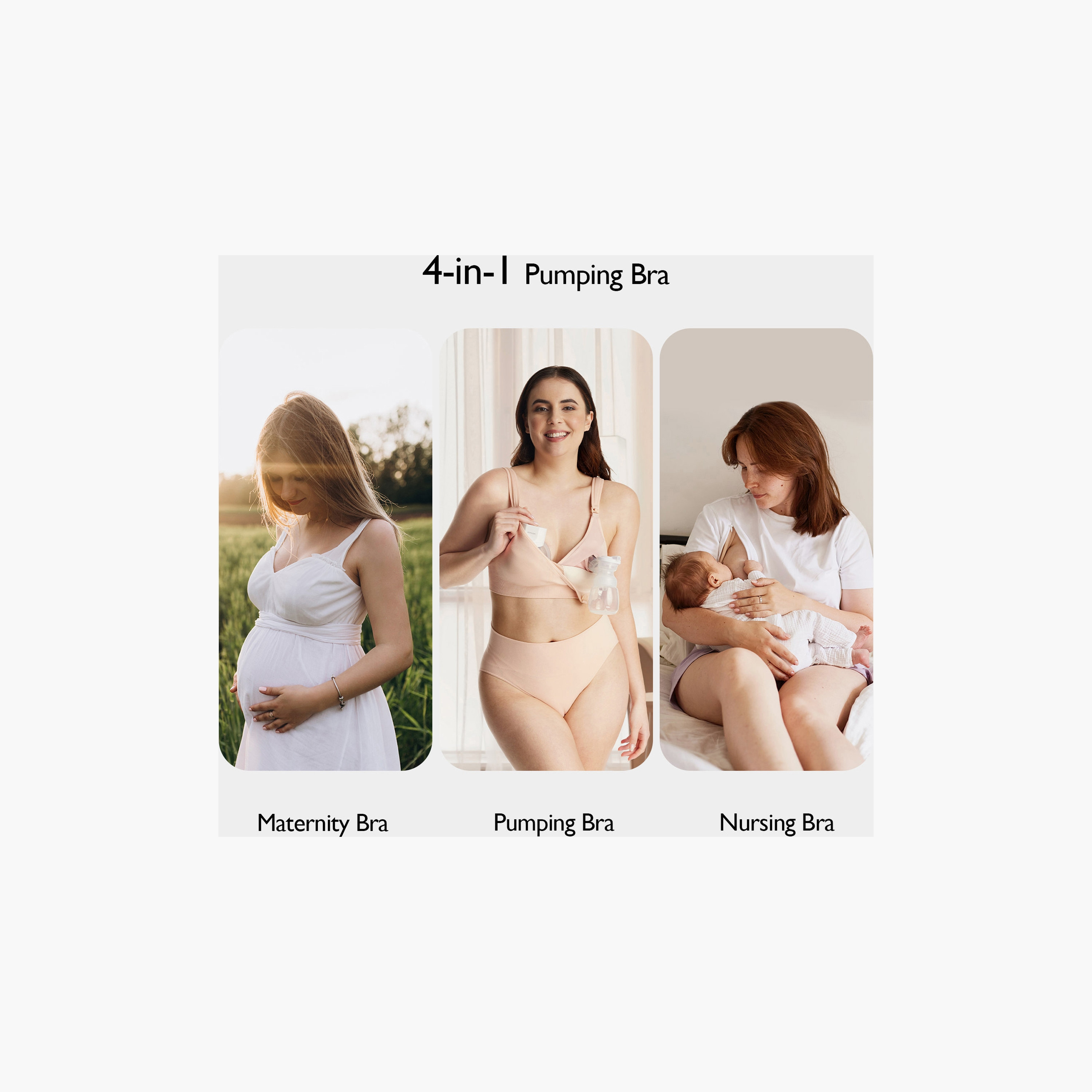 Momcozy All-in-One Super Flexible Pumping Bra - Beige-baby-maternalcare-maternitywear-image-12