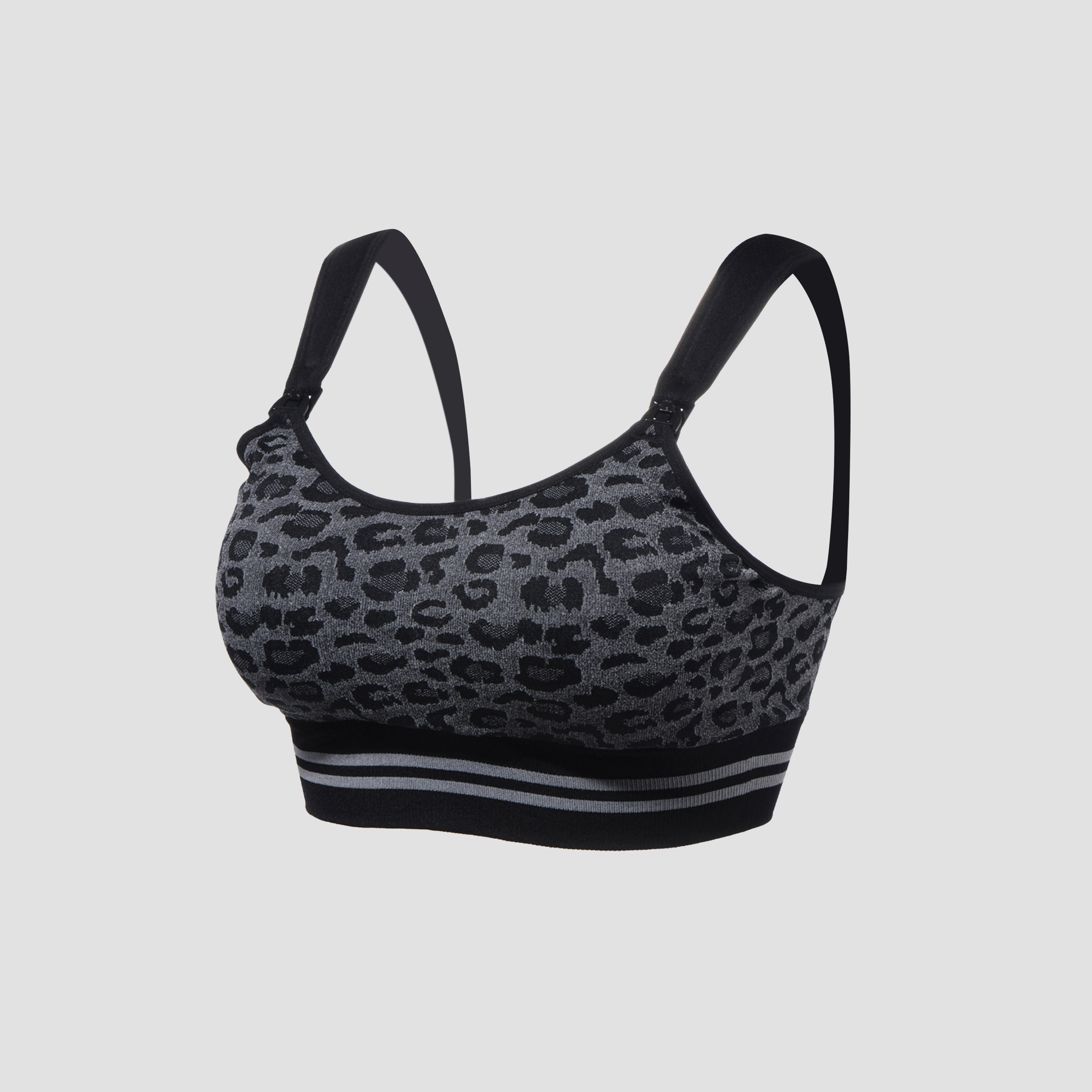 حمالة صدر للشفط بدون استخدام اليدين 4 في 1 نقشة فهد رمادي من مومكوزي-baby-maternalcare-maternitywear-image-3