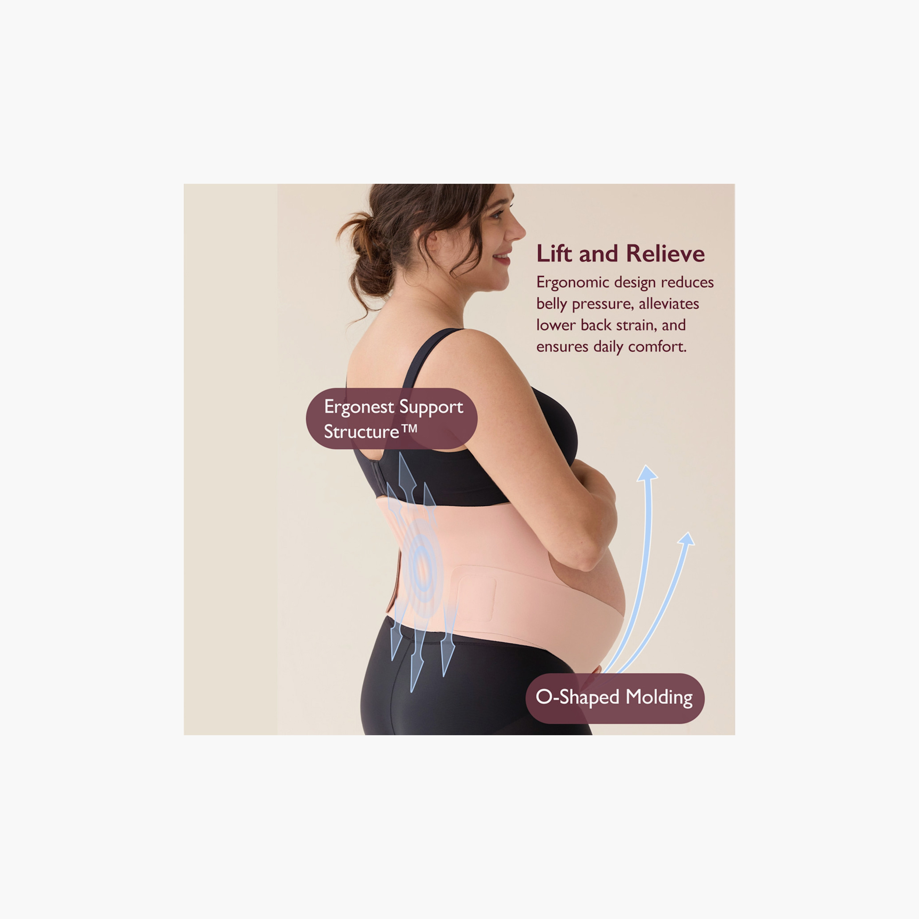 Momcozy Ergonest Maternity Belly Band - Beige - Medium-baby-maternalcare-maternitywear-image-4