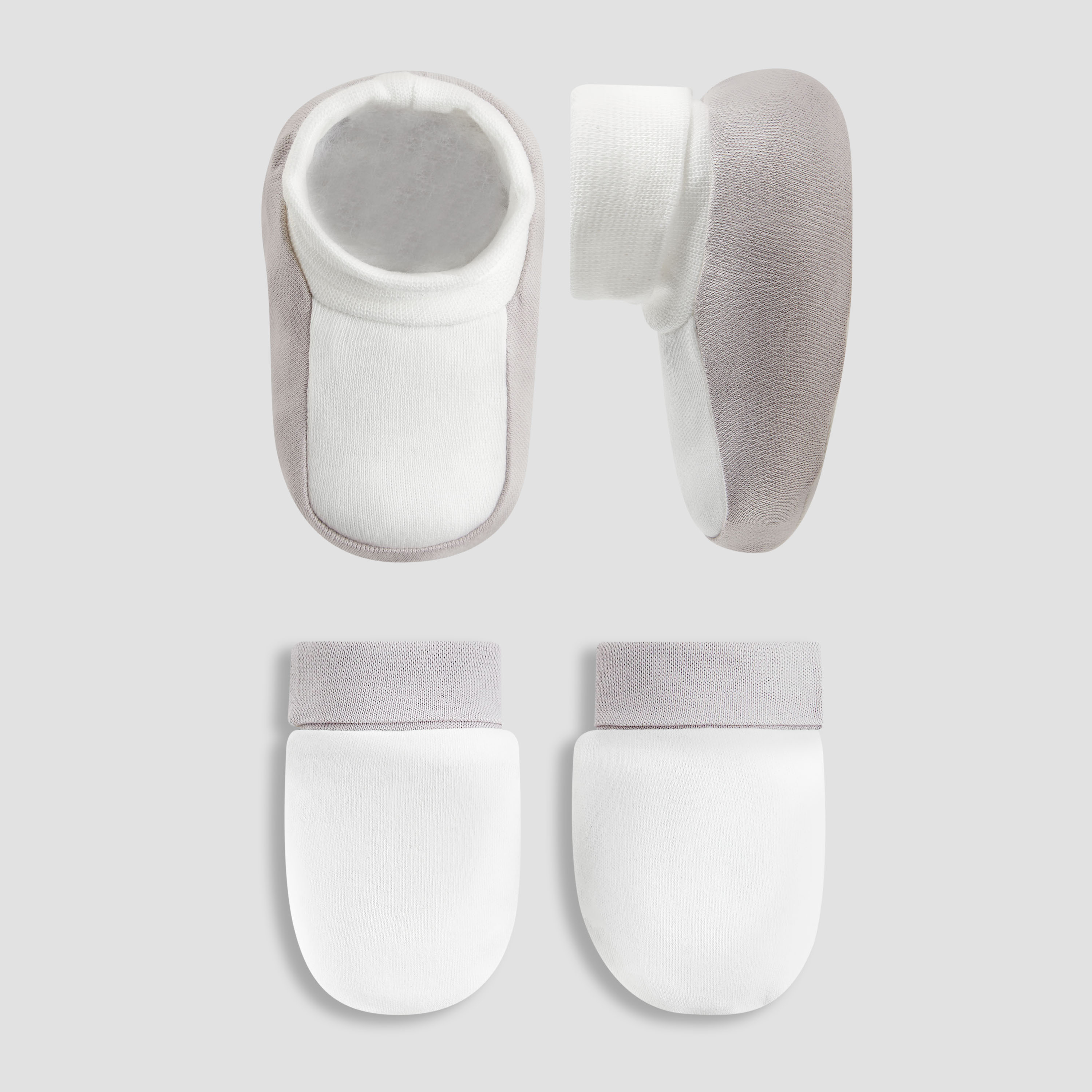 Juniors Baby Mittens and Booties - 0-36 month - Grey-baby-boys-shoes-booties-image-1