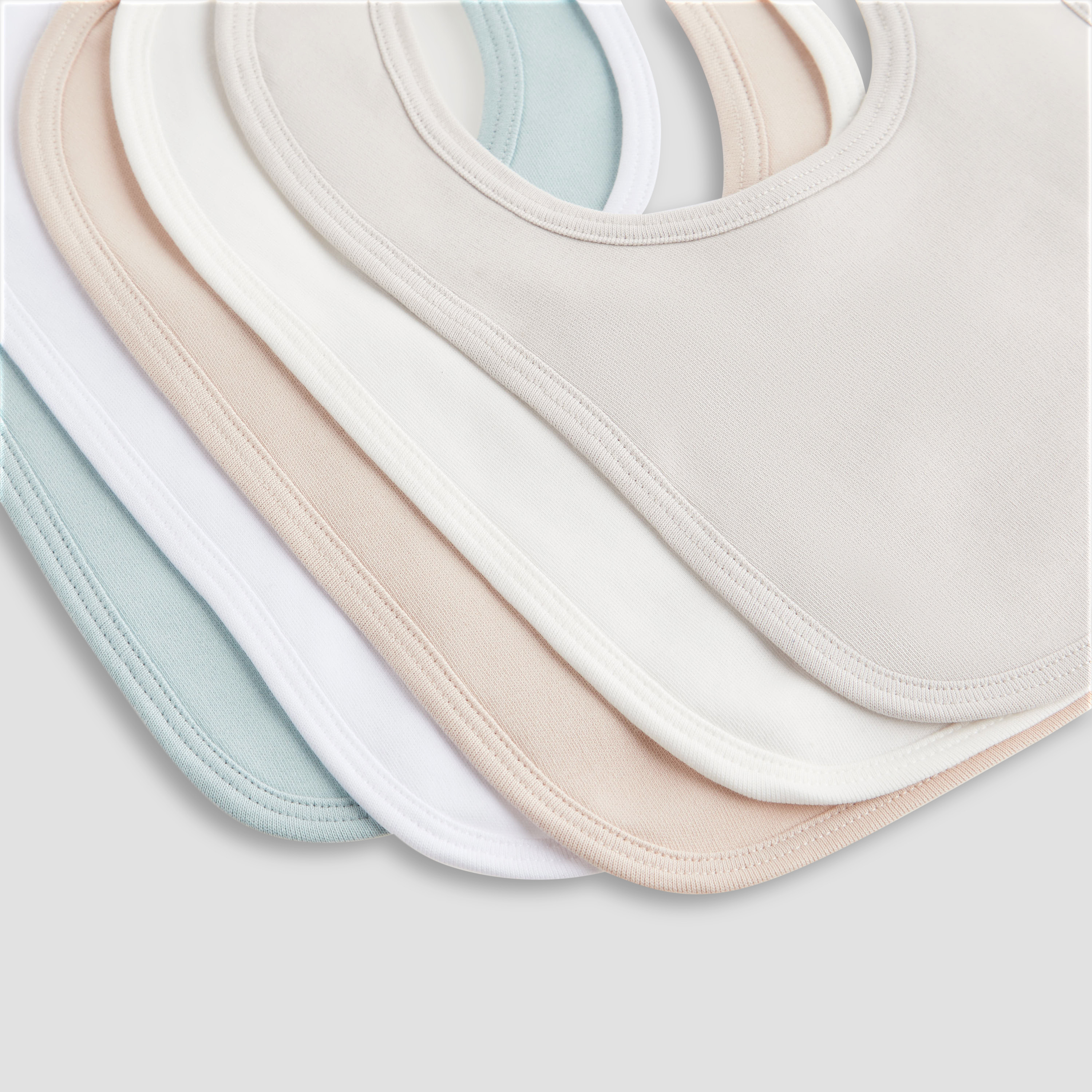 Juniors Bib with Snap Button Closure - Cotton - Set of 5-baby-feeding-bibs-image-9