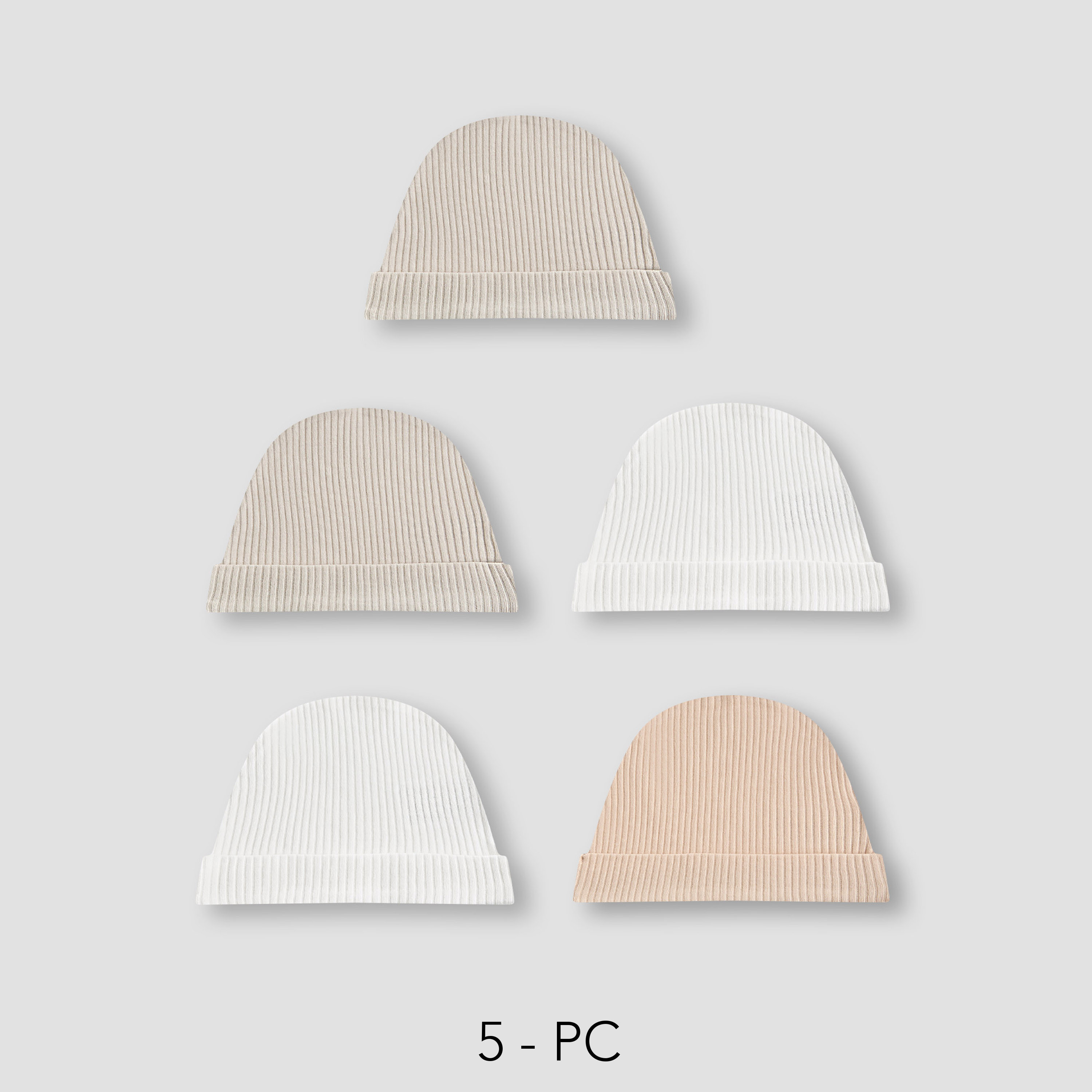 قبعة بيني قطن مضلعة بارزة الملمس للأولاد من جونيورز - طقم 5 قطع-baby-boys-accessories-caps-image-9