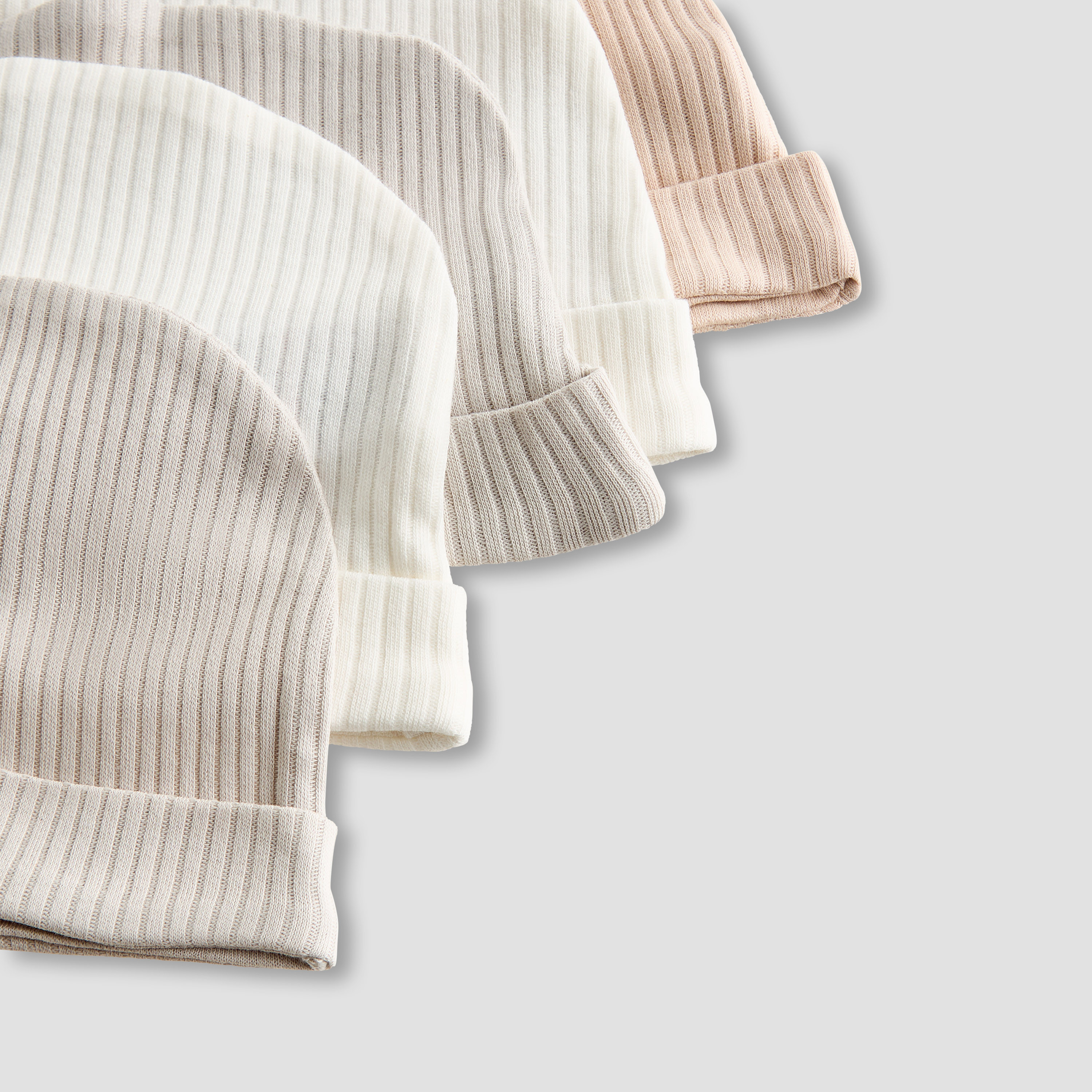 قبعة بيني قطن مضلعة بارزة الملمس للأولاد من جونيورز - طقم 5 قطع-baby-boys-accessories-caps-image-1