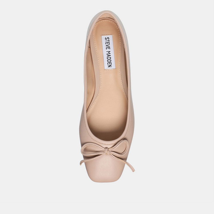 Steve Madden Women's Solid Square Toe Slip-On Ballerina Shoes