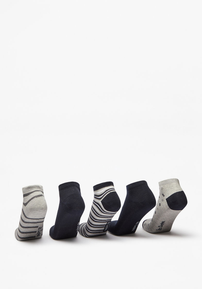 Lee Cooper Textured Ankle Length Socks - Set of 5-Men%27s Socks-image-2