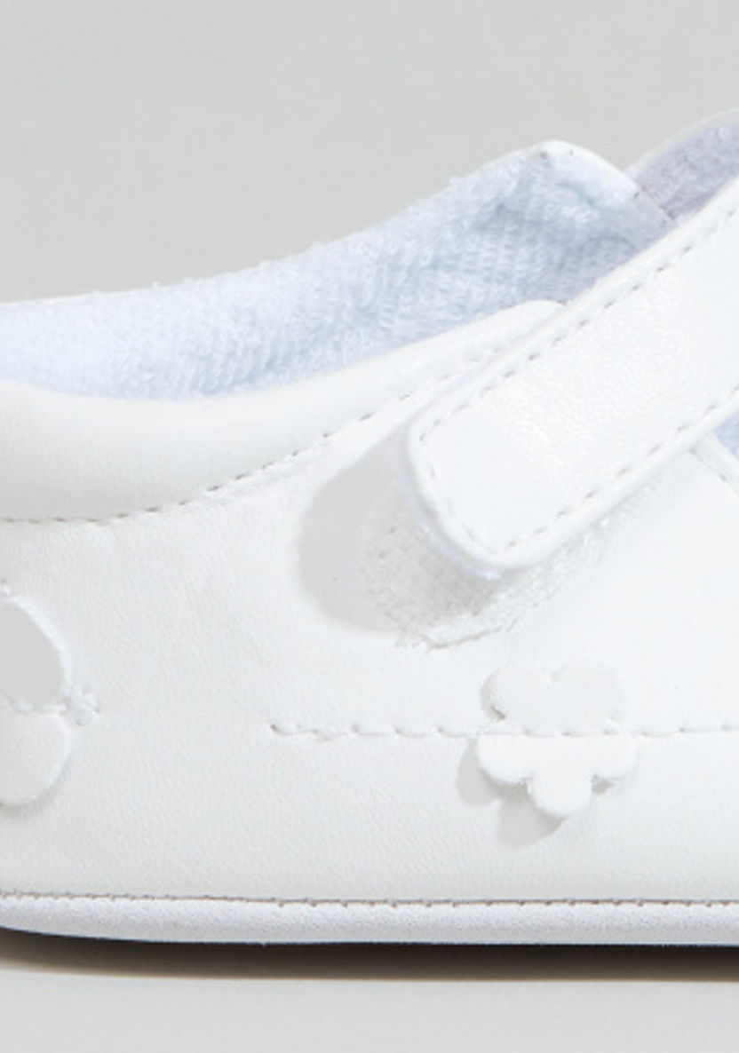 Juniors Floral Applique Detail Baby Shoes-Booties-image-3