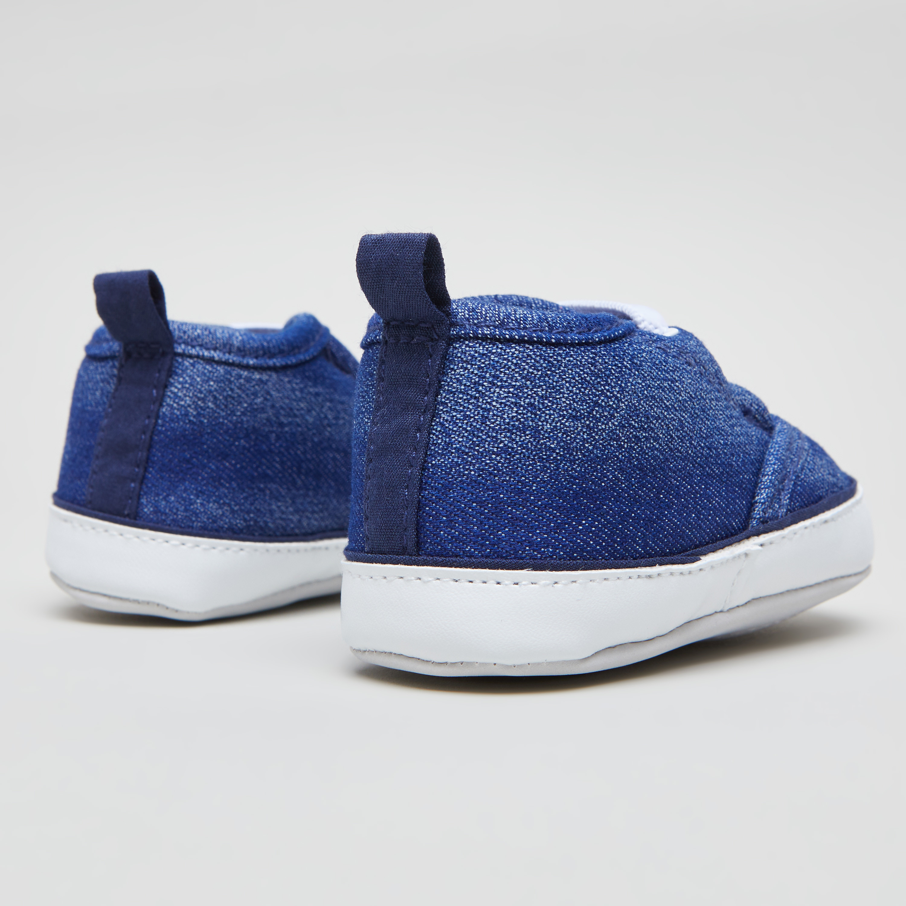 Textured Shoes with Lace Detail and Pull Tab-baby-boys-shoes-booties-image-4