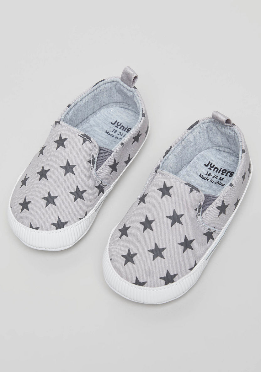 Juniors Star Print Booties with Pull Tab-Booties-image-0
