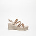Le Confort Solid Wedge Sandals with Buckle Closure-Women%27s Heel Sandals-thumbnailMobile-1