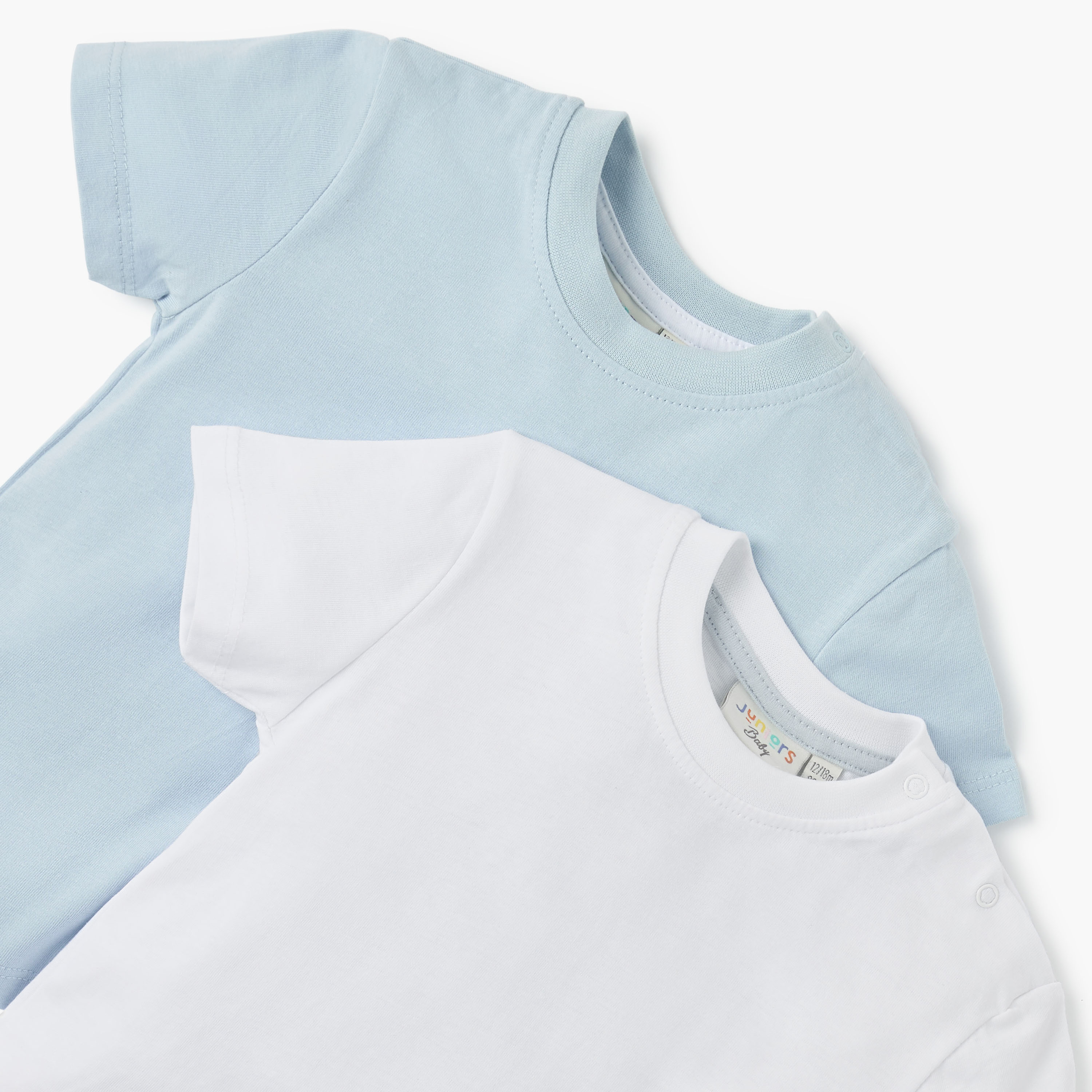 تيشيرت بياقة ضيقة من جونيورز - طقم من قطعتين-baby-boys-clothing-multipacks-image-4