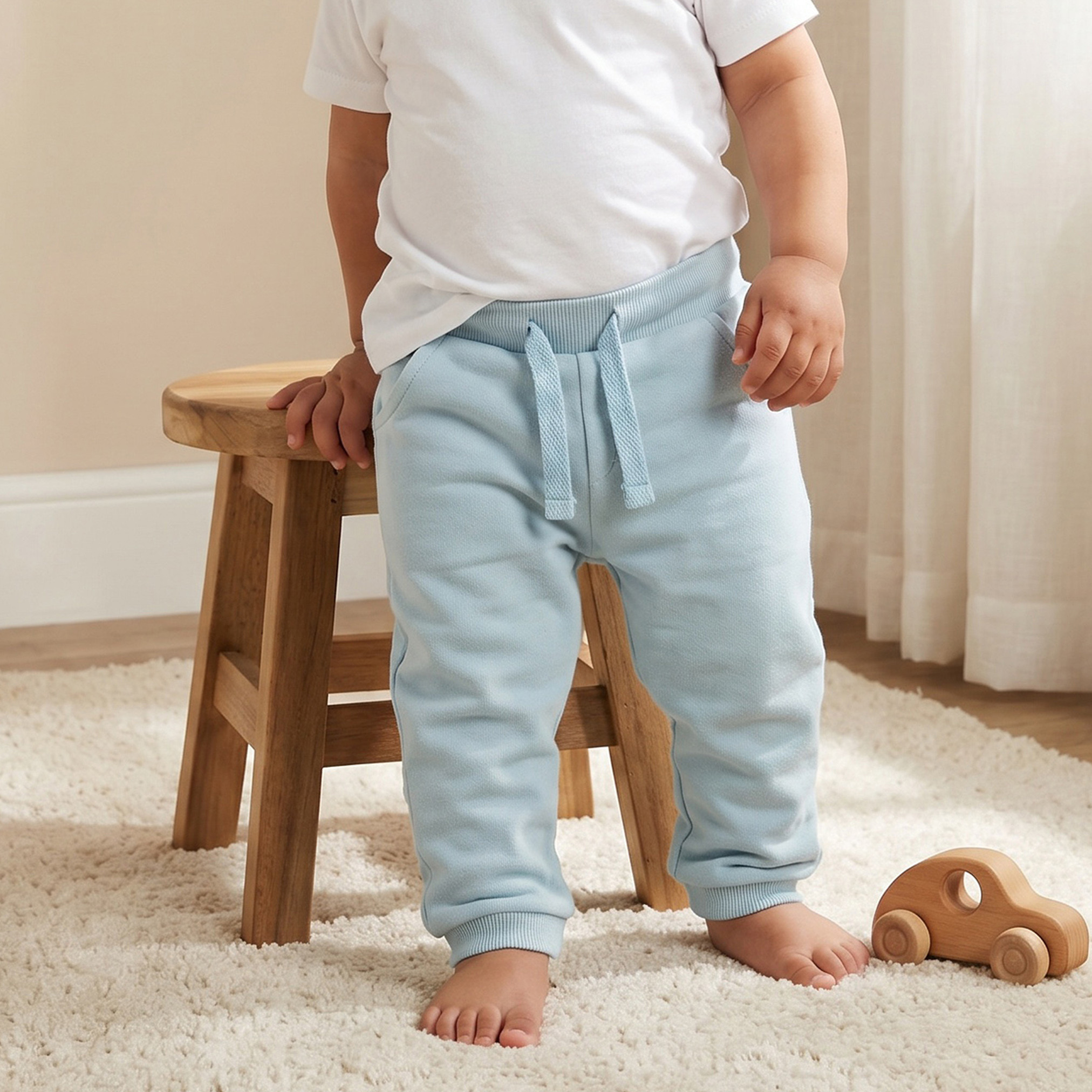 Juniors Full Length Jog Pants with Elasticised Waistband – Set of 2-baby-boys-clothing-multipacks-image-2