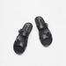 Le Confort Solid Open Toe Slip-On Sandals-Women%27s Flat Sandals-thumbnail-1