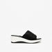 Le Confort Embellished Slip-On Sandals with Flatform Heels-Women%27s Flat Sandals-thumbnailMobile-0