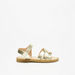 Juniors Cross Strap Sandals with Hook and Loop Closure-Girl%27s Sandals-thumbnailMobile-2