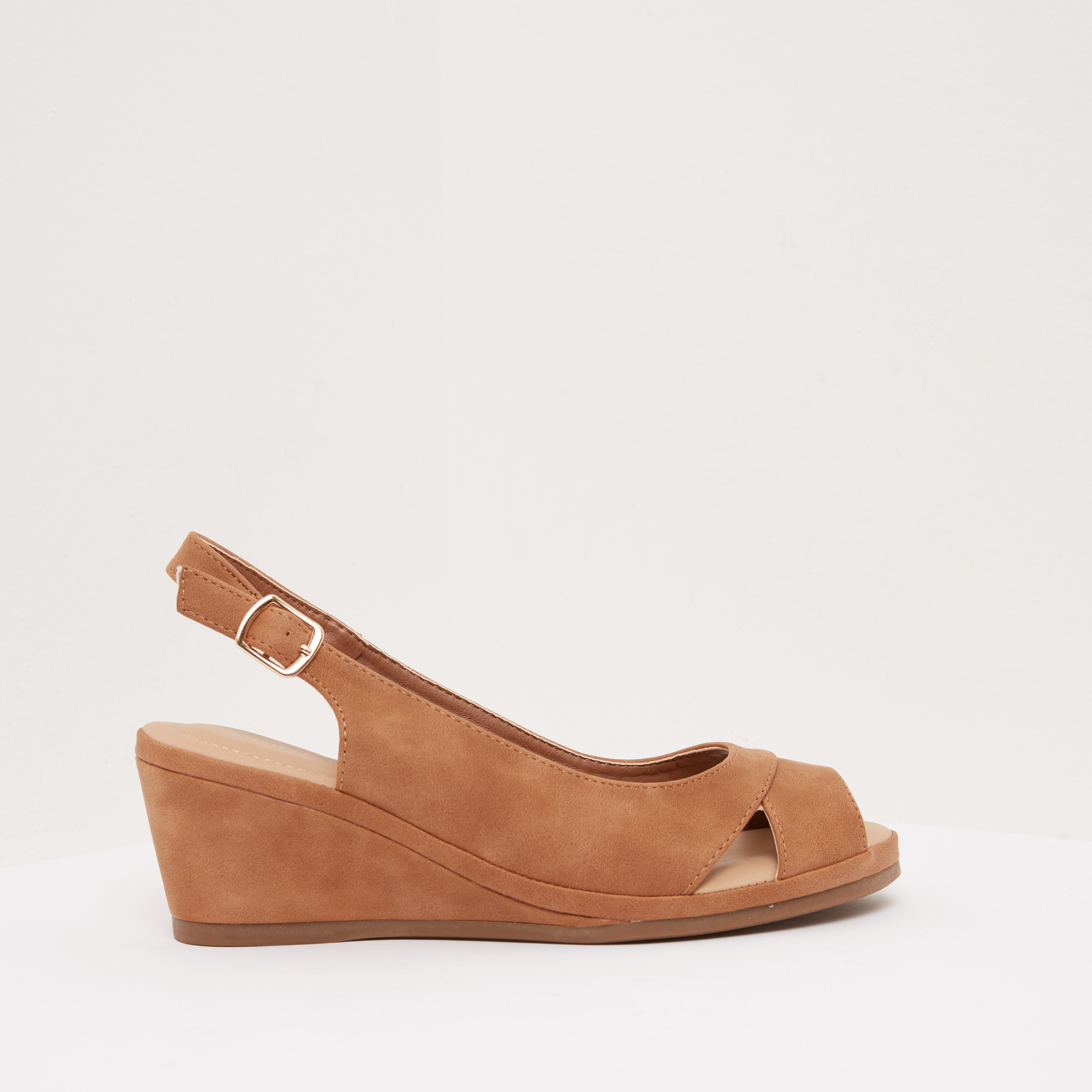 Slingback Wedge Heel Peep Toe Sandals-women-shoes-heels-image-1