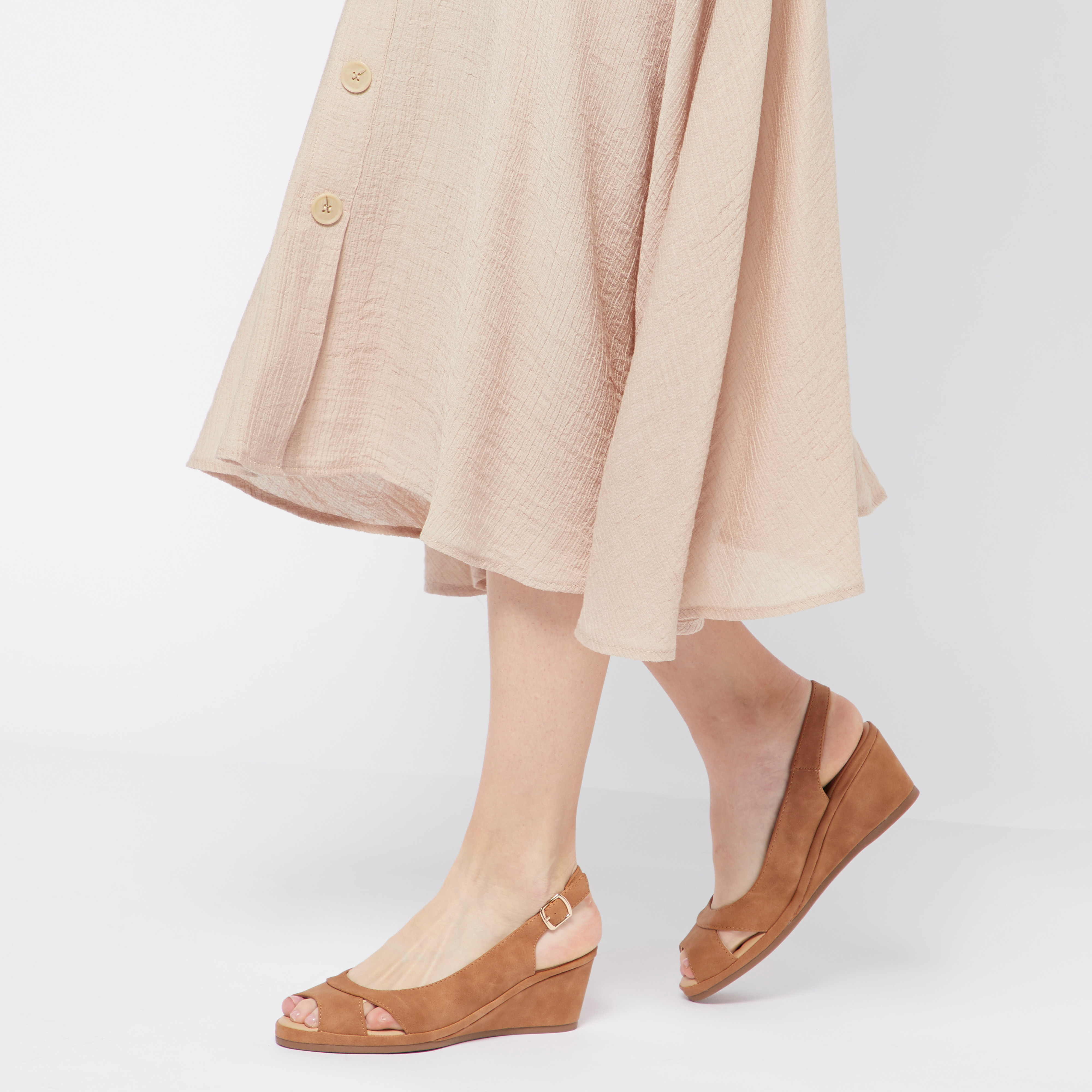 Slingback Wedge Heel Peep Toe Sandals-women-shoes-heels-image-2