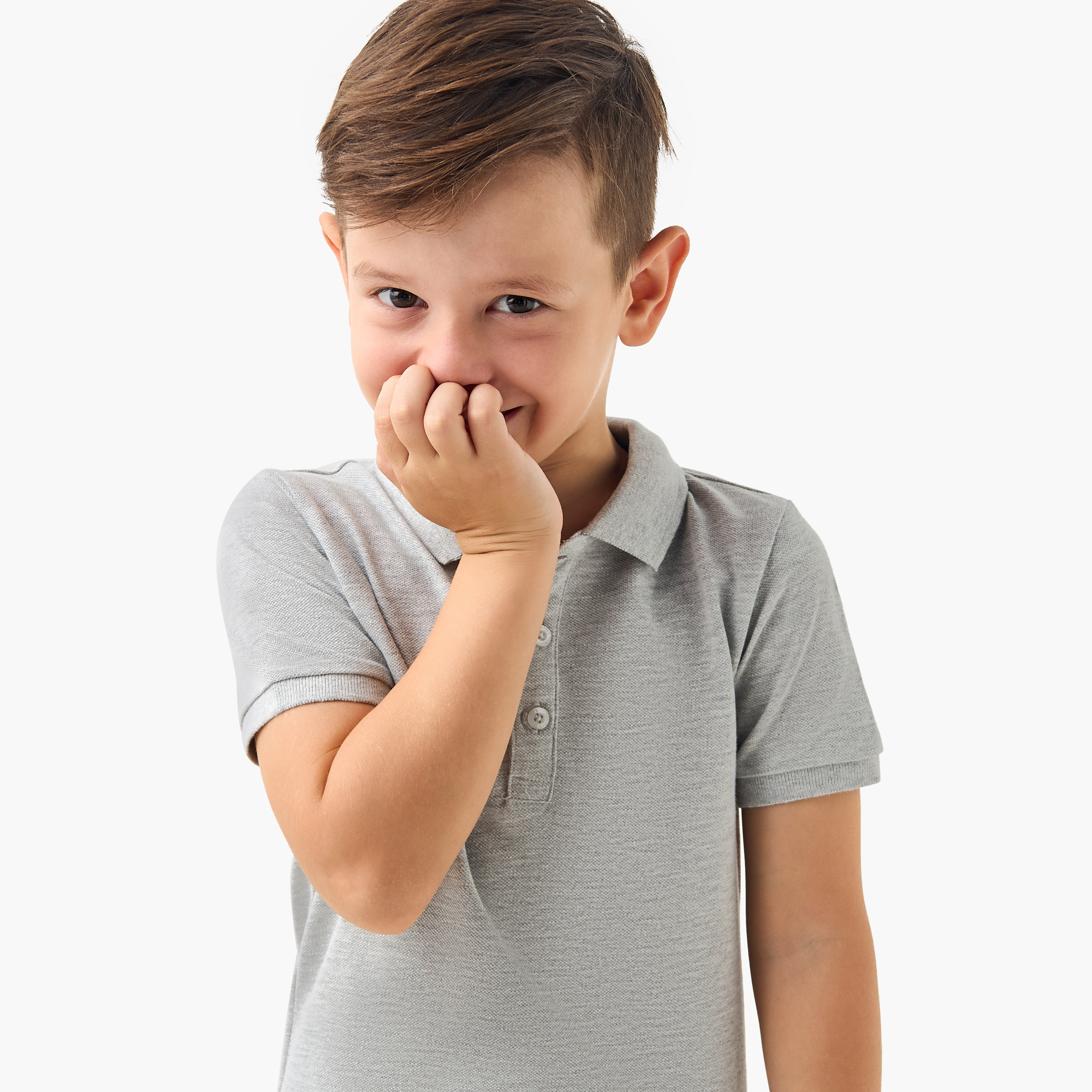 Juniors Solid Polo T-shirt with Short Sleeves-boys-clothing-tshirtsandpolos-image-4
