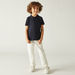 Juniors Polo Neck T-shirt with Short Sleeves-T Shirts-thumbnail-1