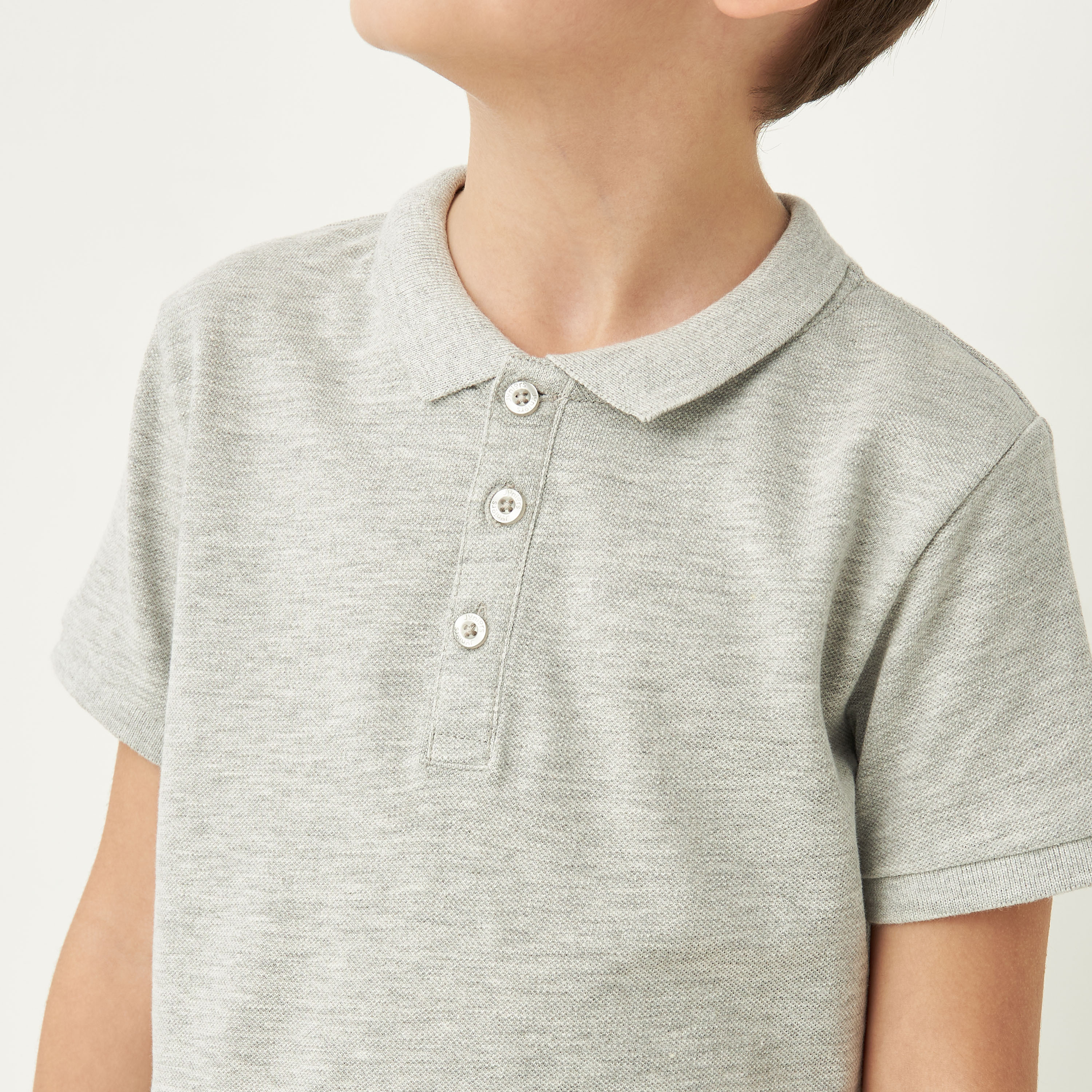Juniors Polo Neck T-Shirt with Short Sleeves-boys-clothing-tshirtsandpolos-image-3