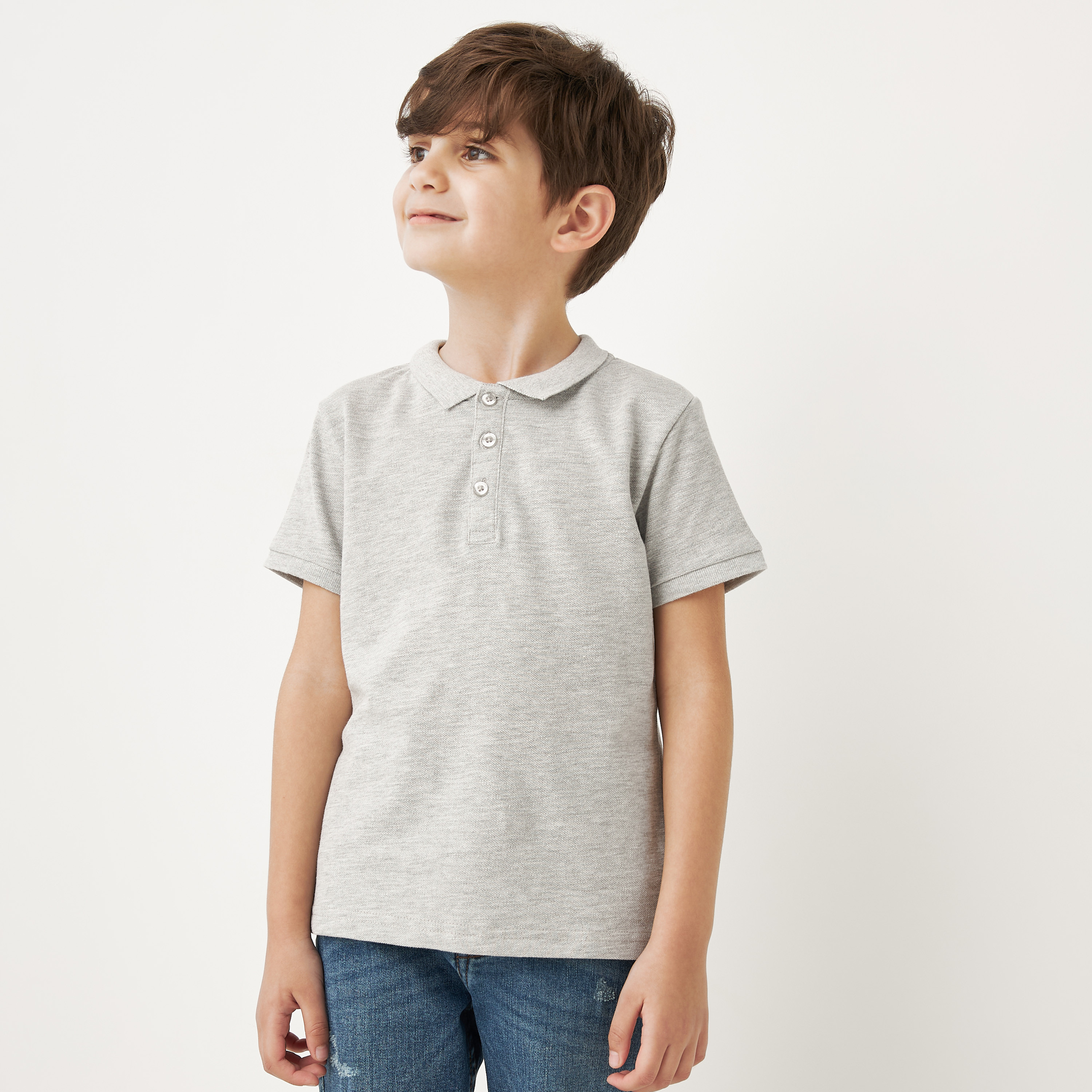 Juniors Polo Neck T-Shirt with Short Sleeves-boys-clothing-tshirtsandpolos-image-4