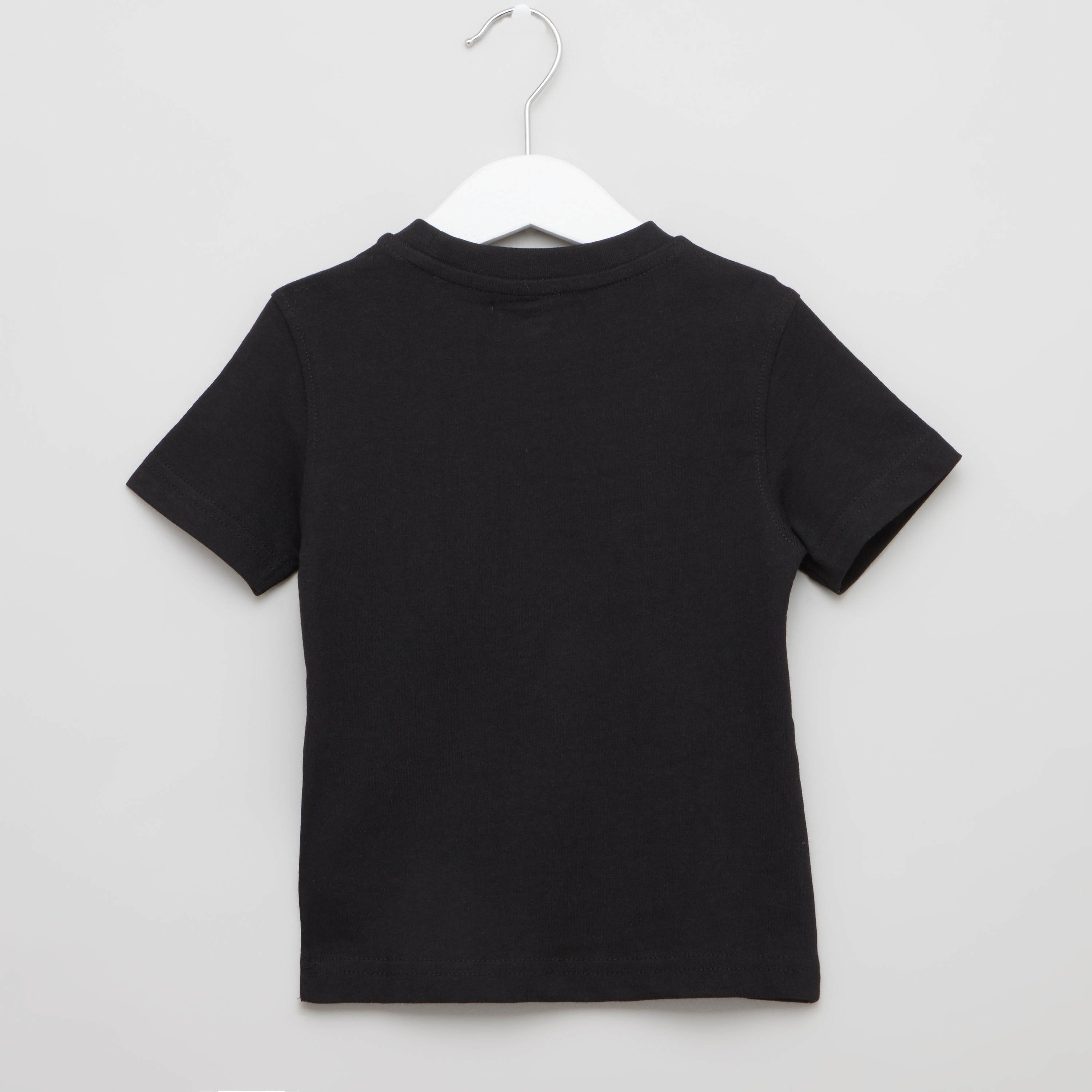 Juniors Solid T-shirt with Round Neck and Short Sleeves - Set of 2-boys-clothing-tshirtsandpolos-image-4