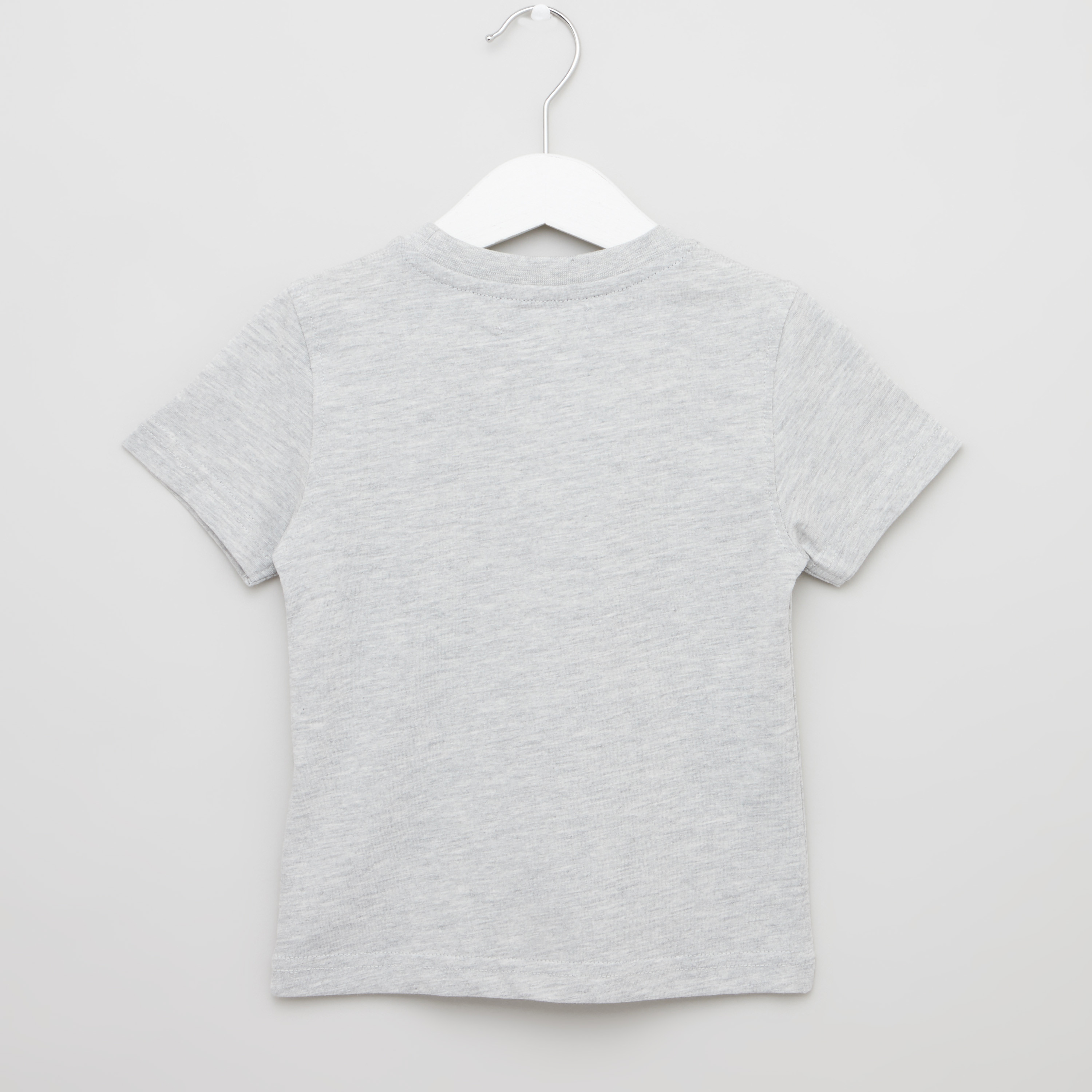 Juniors Solid T-shirt with Round Neck and Short Sleeves - Set of 2-boys-clothing-tshirtsandpolos-image-6