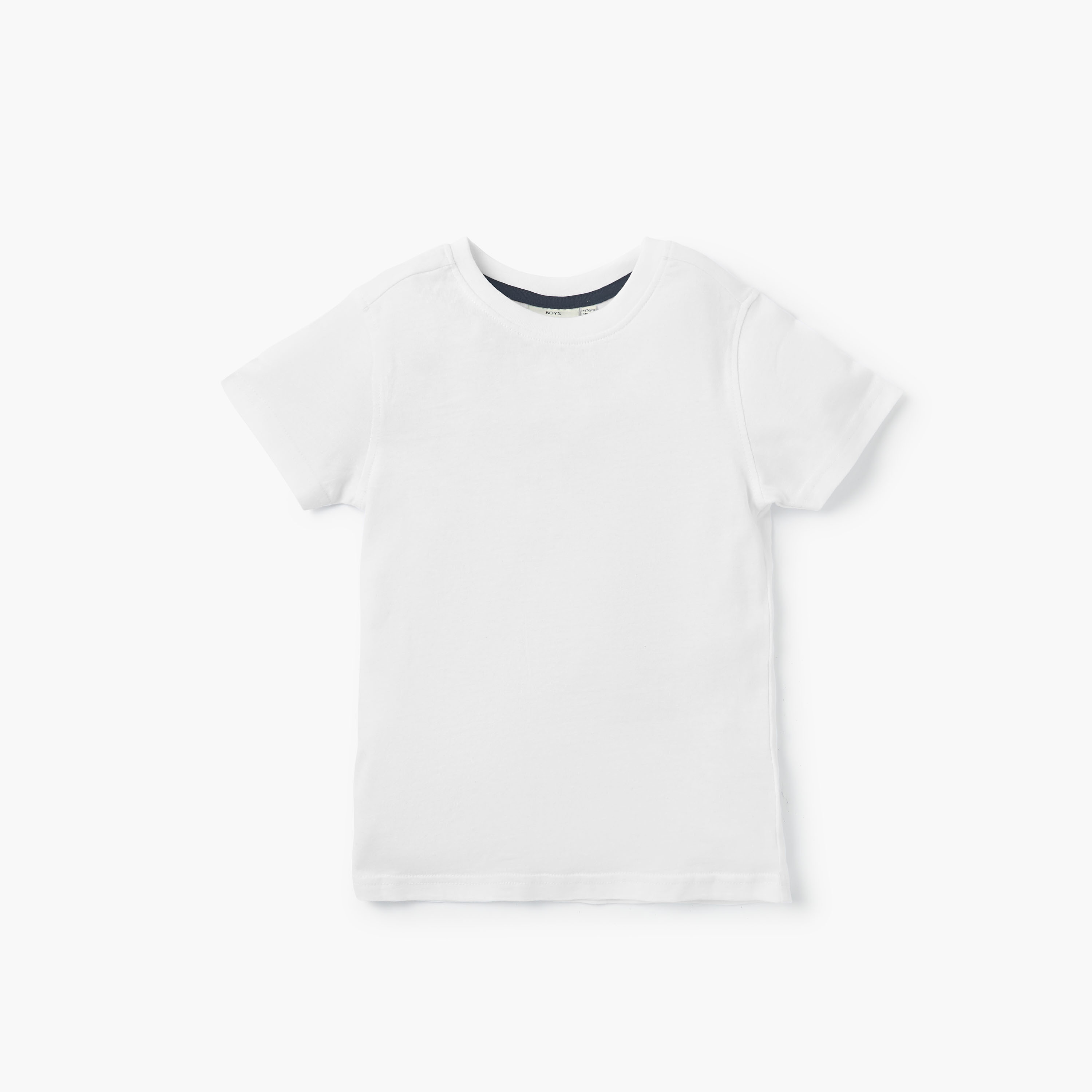 Juniors Solid T-shirt with Round Neck and Short Sleeves - Set of 2-boys-clothing-tshirtsandpolos-image-3