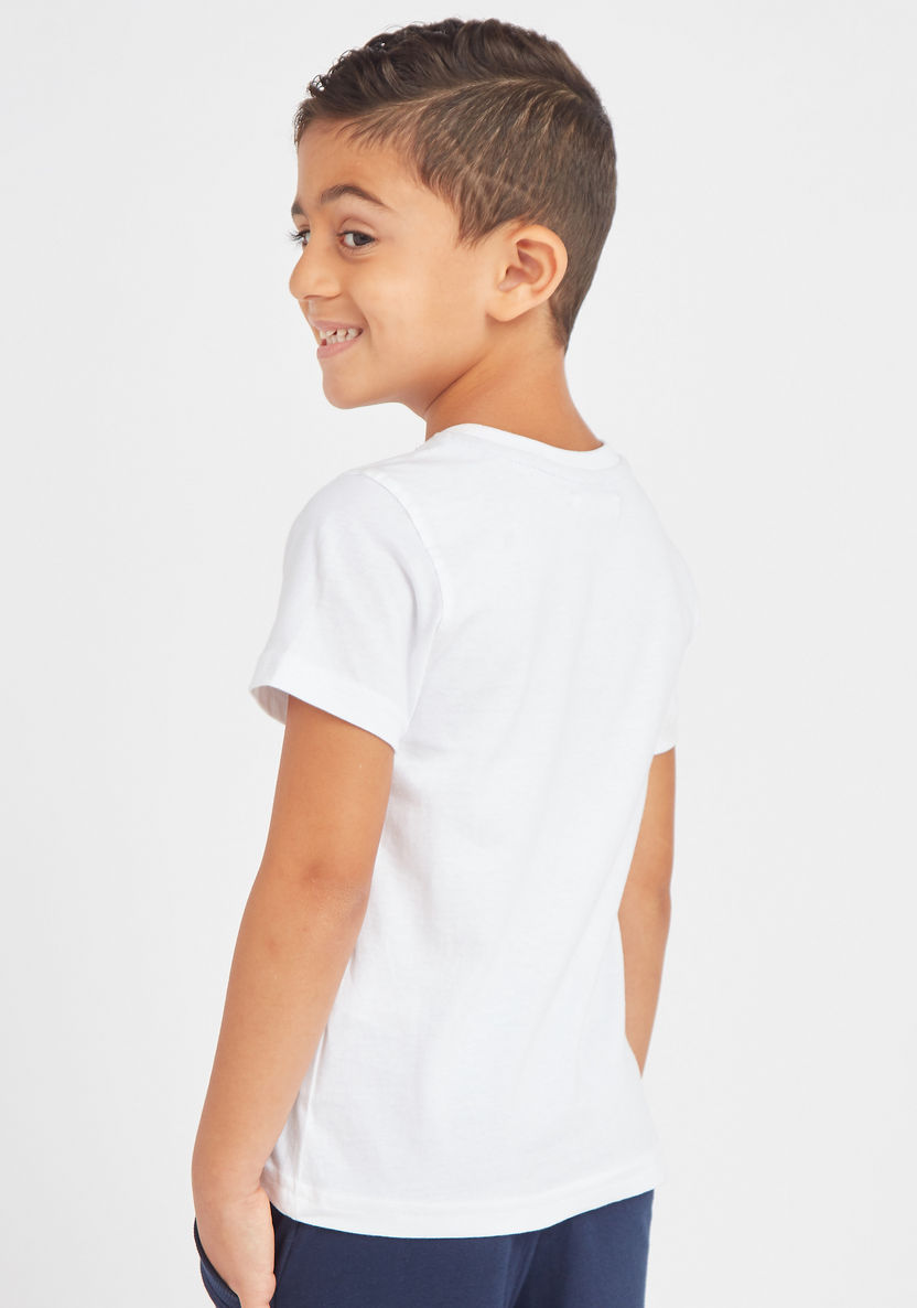 Juniors Solid T-shirt with Round Neck and Short Sleeves - Set of 2-Multipacks-image-4