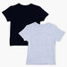 Juniors Solid T-shirt with Round Neck and Short Sleeves - Set of 2-T Shirts-thumbnailMobile-1