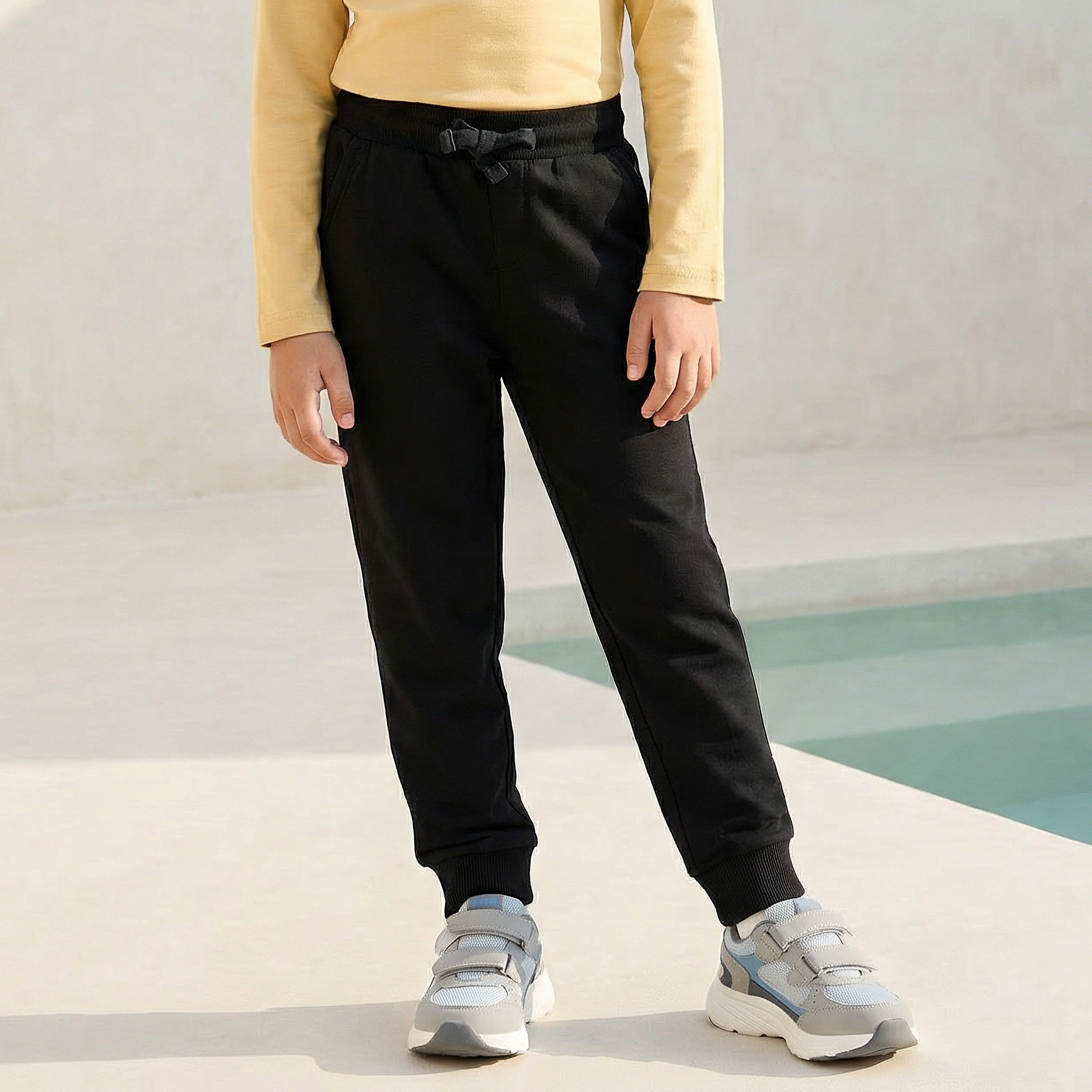 بنطلون رياضي قطن برباط إغلاق وجيوب للأولاد من كابا-boys-clothing-bottoms-joggersandtrackpants-image-4