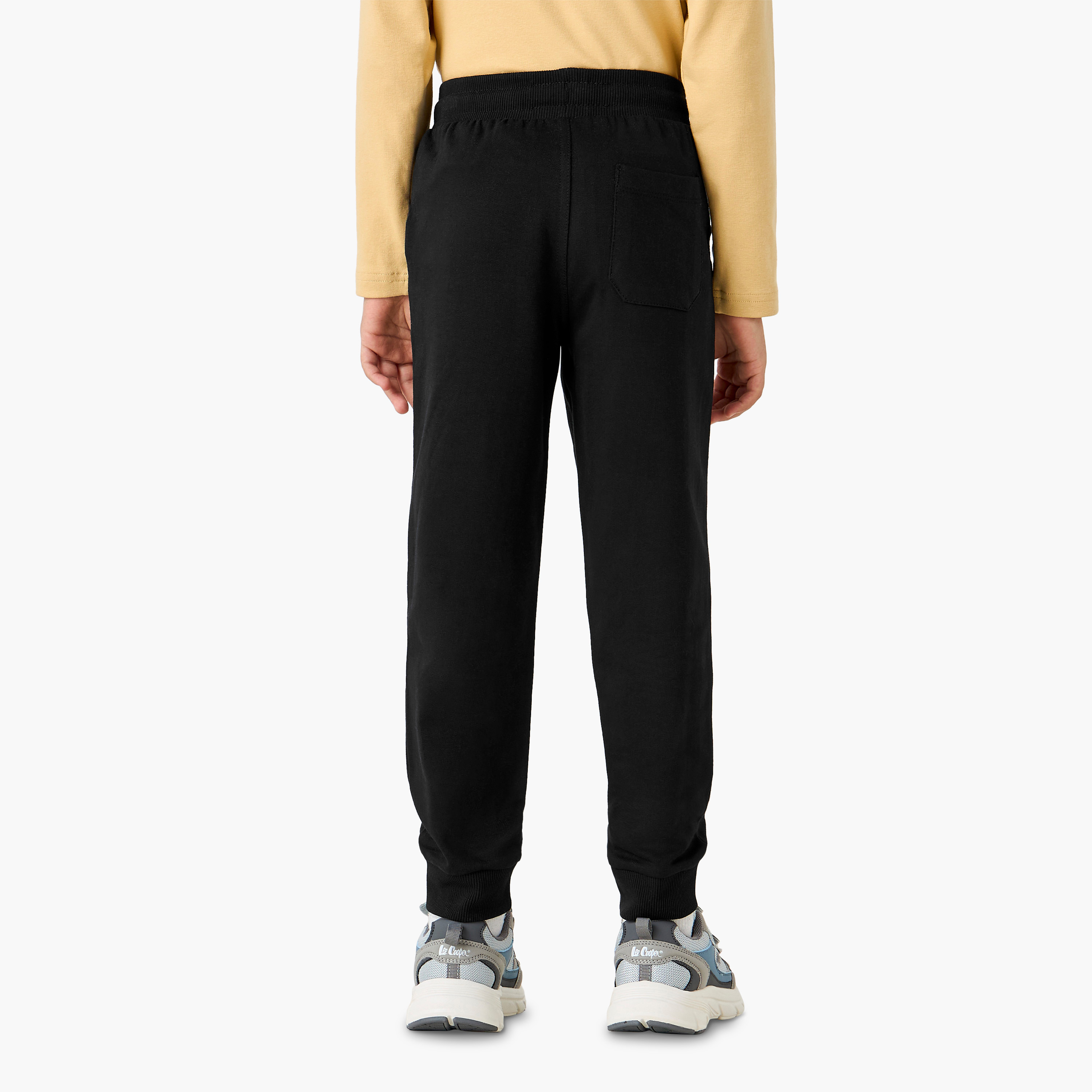 بنطلون رياضي قطن برباط إغلاق وجيوب للأولاد من كابا-boys-clothing-bottoms-joggersandtrackpants-image-2