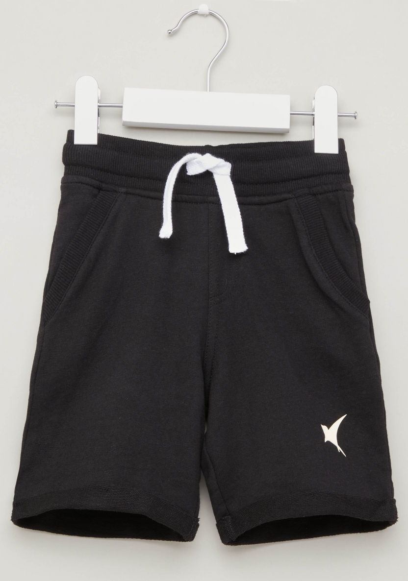 Juniors Solid Shorts with Pocket Detail and Elasticised Waistband-Shorts-image-0