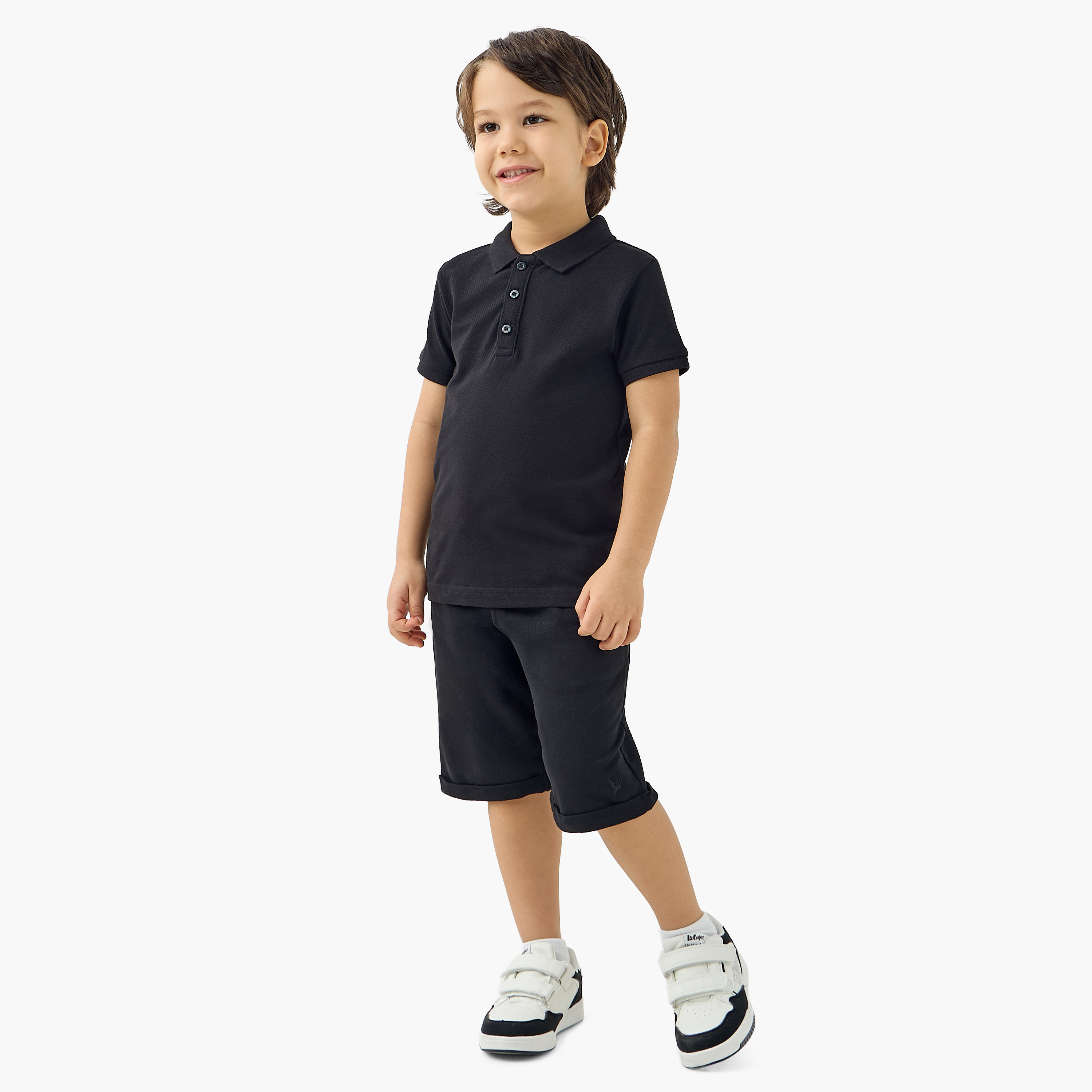 Juniors Solid Shorts with Pocket Detail and Elasticised Waistband-boys-clothing-bottoms-shorts-image-2
