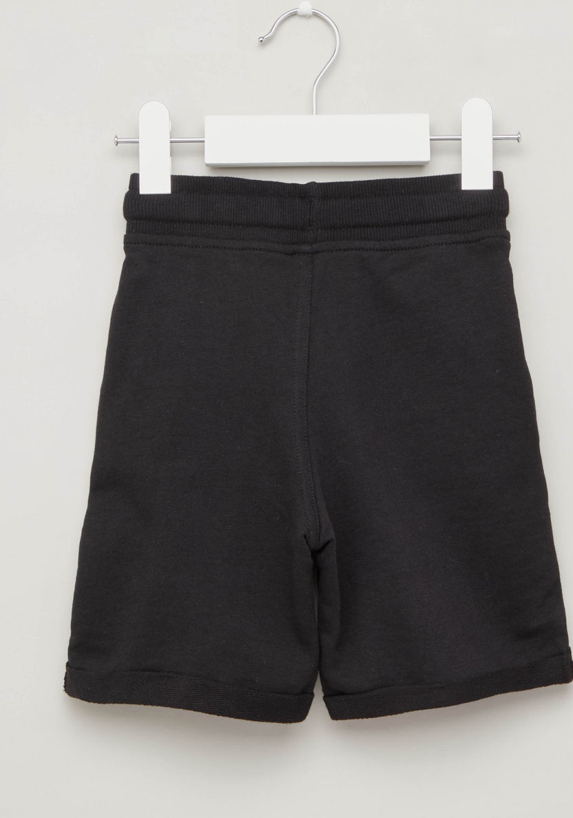 Juniors Solid Shorts with Pocket Detail and Elasticised Waistband-Shorts-image-2