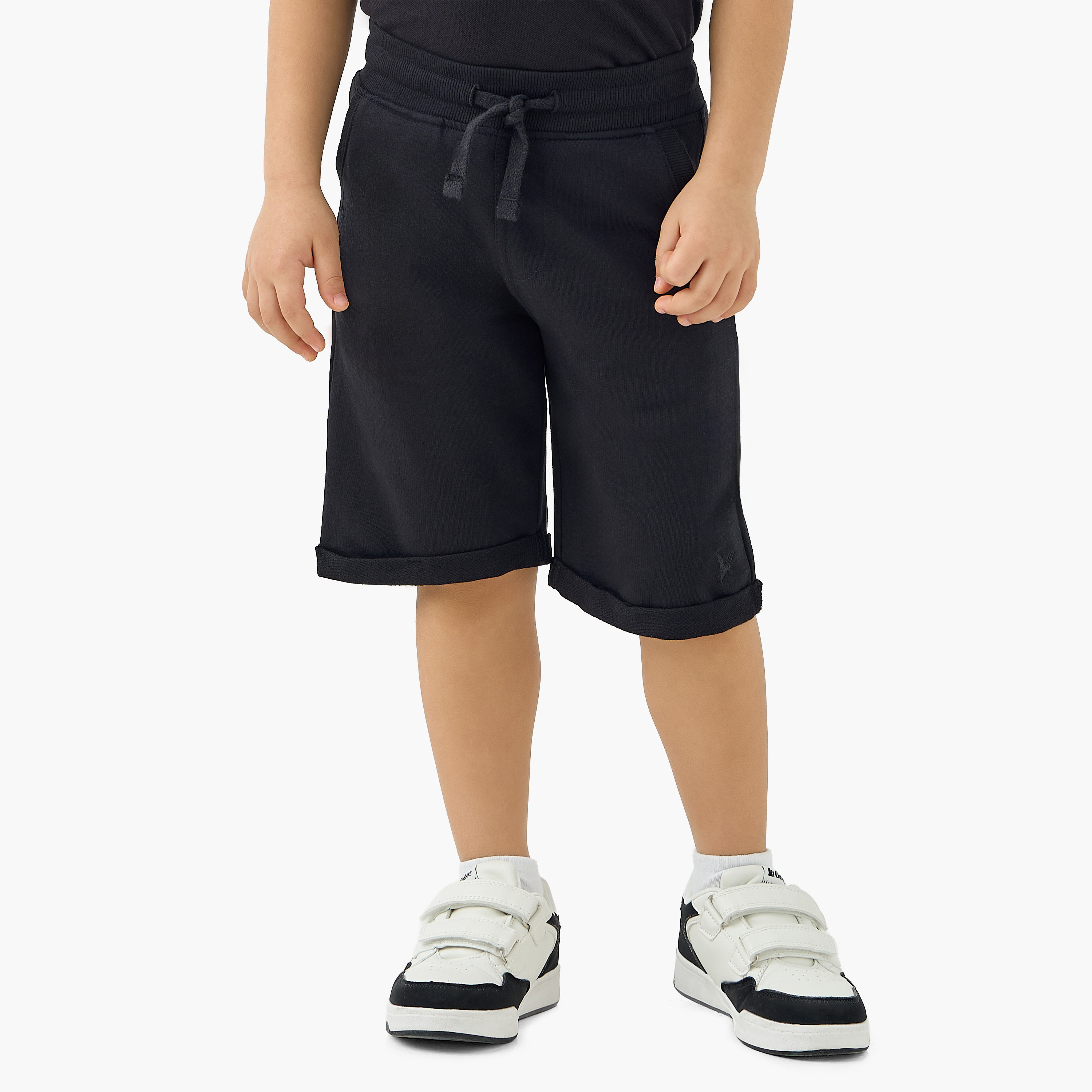 Juniors Solid Shorts with Pocket Detail and Elasticised Waistband-boys-clothing-bottoms-shorts-image-6