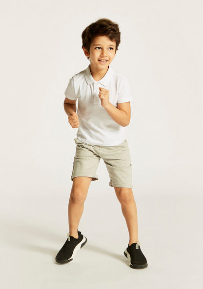 Juniors Solid Shorts with Pocket Detail and Elasticised Waistband-Shorts-image-0