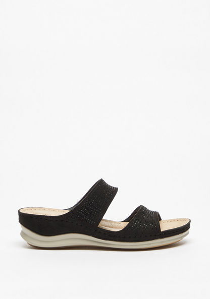 Le Confort Embellished Slip-On Flatform Sandals