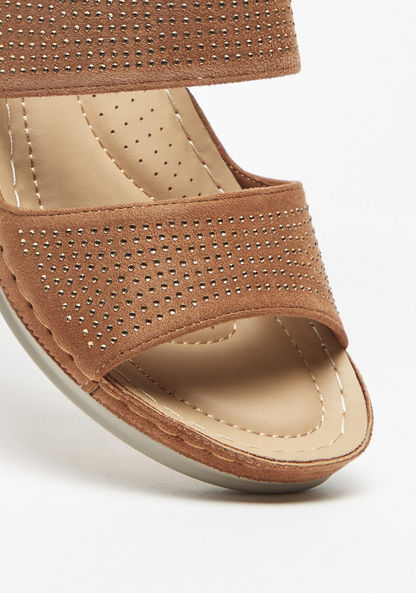 Le Confort Embellished Slip-On Sandals-Women%27s Flat Sandals-image-4