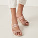 Le Confort Embellished Slip-On Sandals with Wedge Heels and Cut-Out Detail-Women%27s Heel Sandals-thumbnail-1
