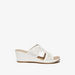 Le Confort Cutwork Slip-On Wedge Heels Sandals-Women%27s Heel Sandals-thumbnailMobile-1