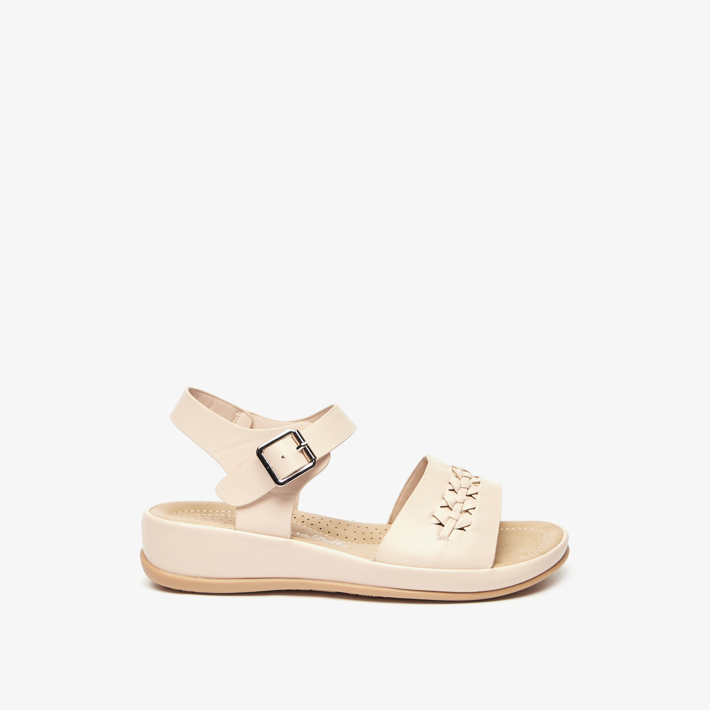 صندل بارز الملمس بإبزيم إغلاق من فلورا بيلا-women-shoes-flats-sandals-image-3