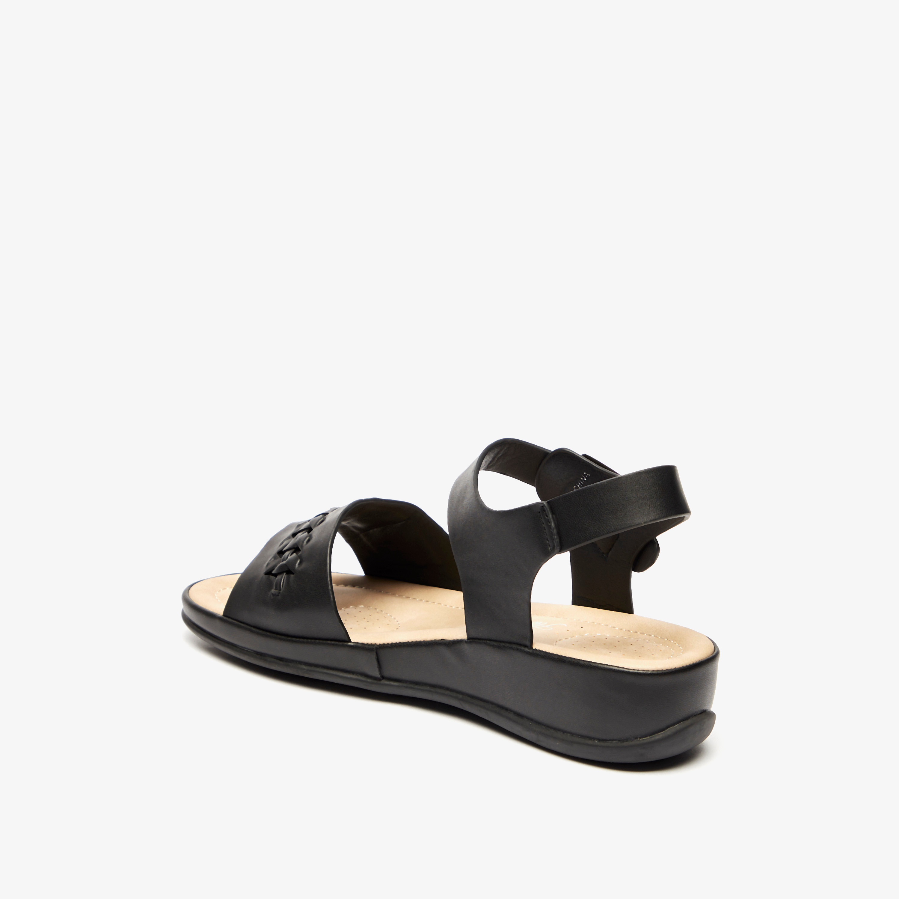 صندل بارز الملمس بإبزيم إغلاق من فلورا بيلا-women-shoes-flats-sandals-image-7