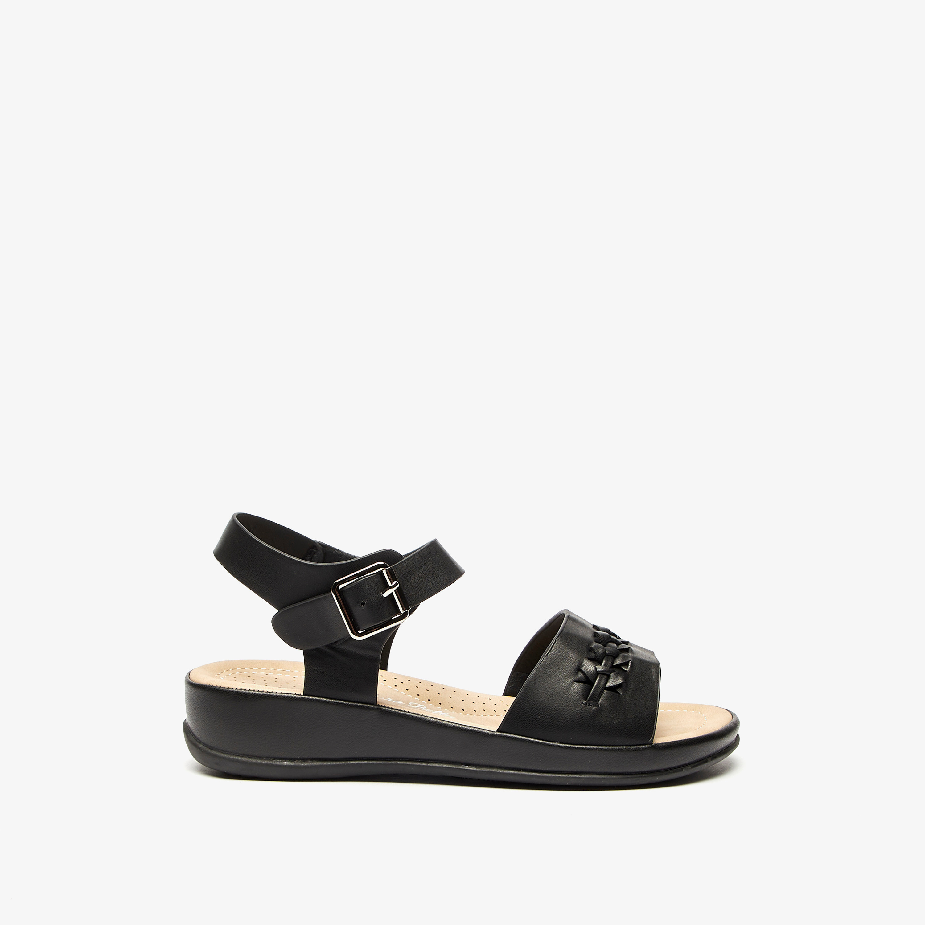 صندل بارز الملمس بإبزيم إغلاق من فلورا بيلا-women-shoes-flats-sandals-image-8
