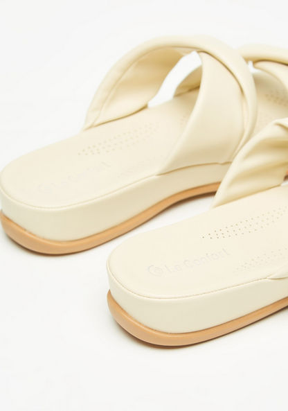 Le Confort Twisted Slip-On Slide Sandals-Women%27s Flat Sandals-image-2