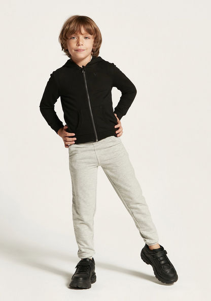 Juniors Solid Jacket with Long Sleeves and Hood-Sweatshirts-image-1
