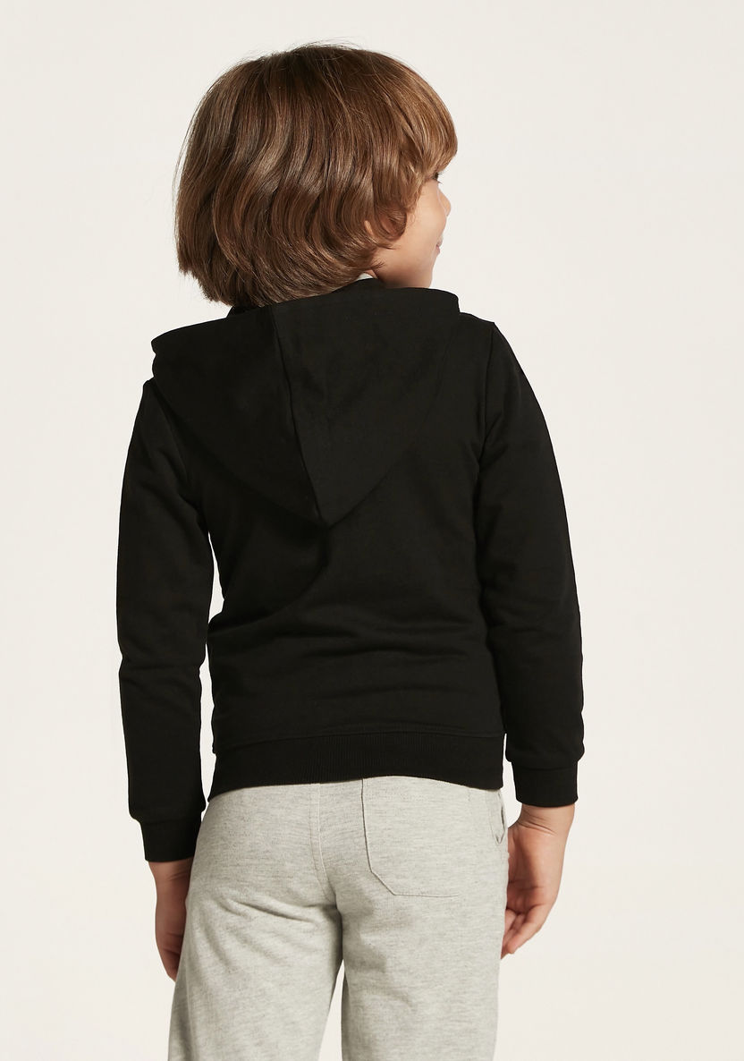 Juniors Solid Jacket with Long Sleeves and Hood-Sweatshirts-image-3