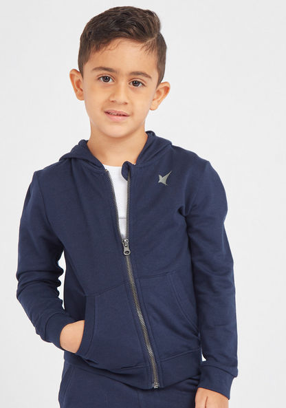 Juniors Solid Jacket with Long Sleeves and Hood