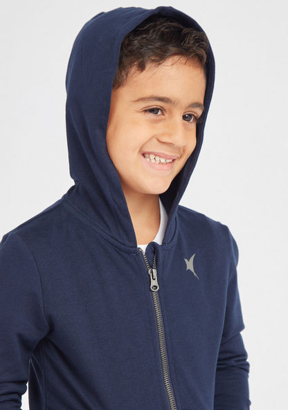 Juniors Solid Jacket with Long Sleeves and Hood-Coats and Jackets-image-2